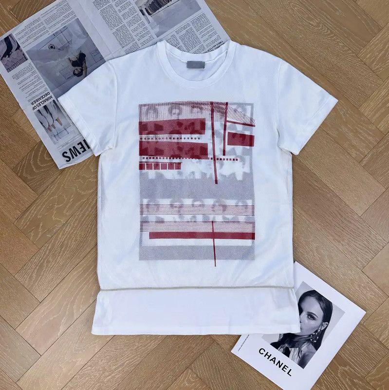 Dior Dior White Men's T-Shirt with Graphic Design 0089 Size US XS / EU 42 / 0 - 1 Thumbnail