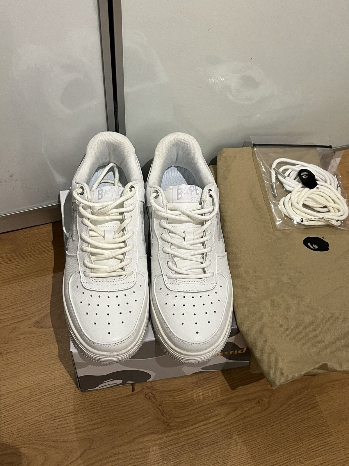 Bape × JJJJound Bapesta Grey JJJJ Size US 7 / EU 40 - 4 Thumbnail