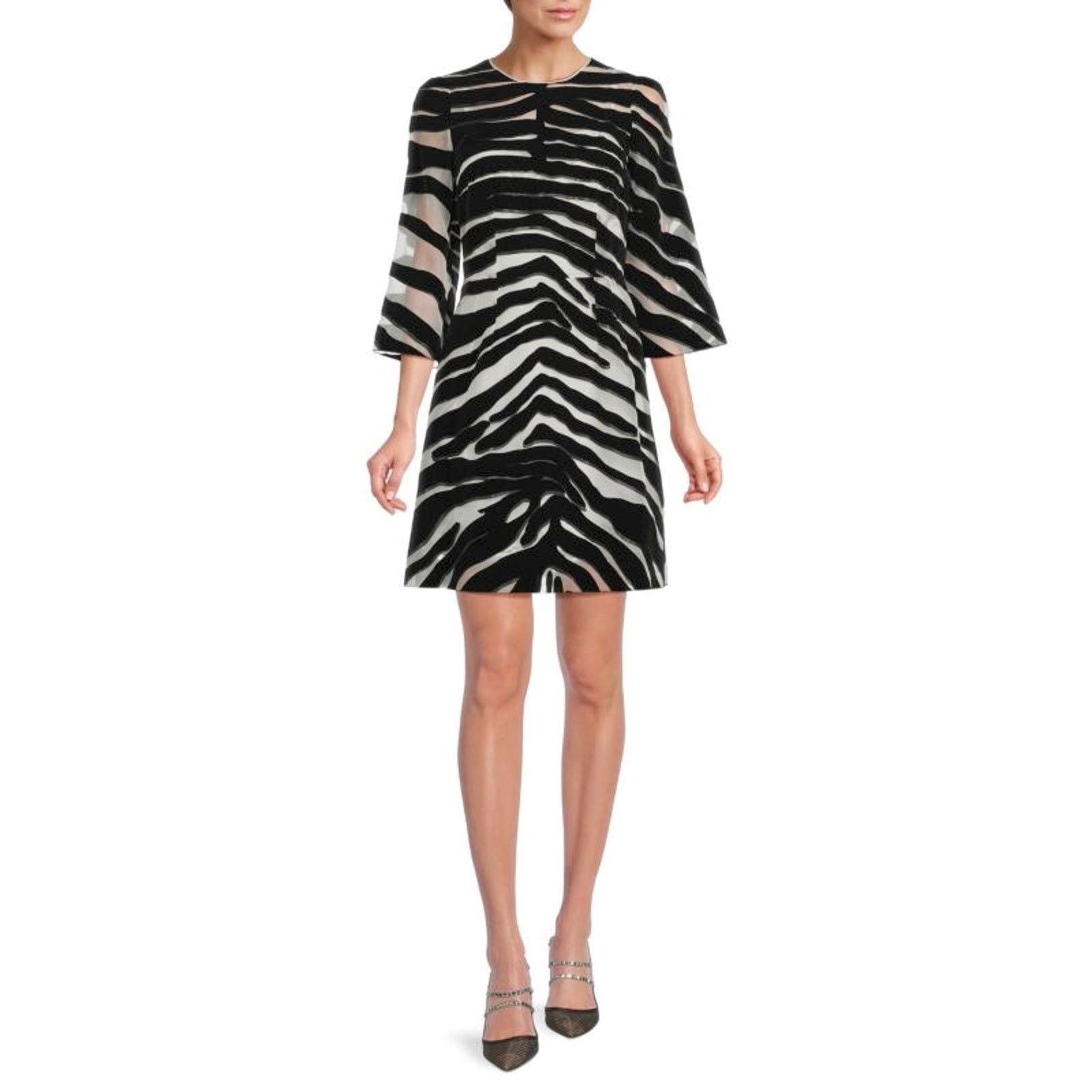 Dolce & Gabbana NWT DOLCE & GABBANA Runway Zebra Print Mini Dress Black 44 Size M / US 6-8 / IT 42-44 - 4 Thumbnail