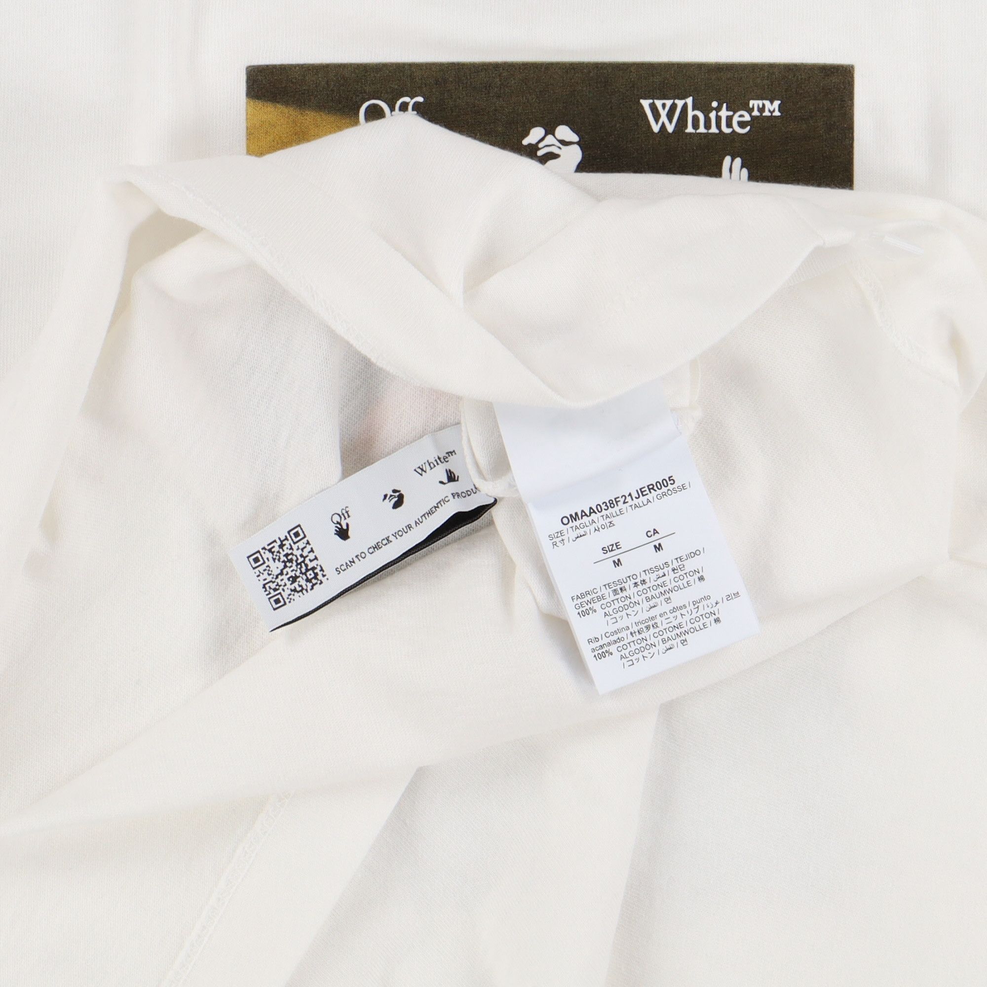 Off-White White Caravaggio Boy Oversized T-shirt Size US M / EU 48-50 / 2 - 6 Thumbnail