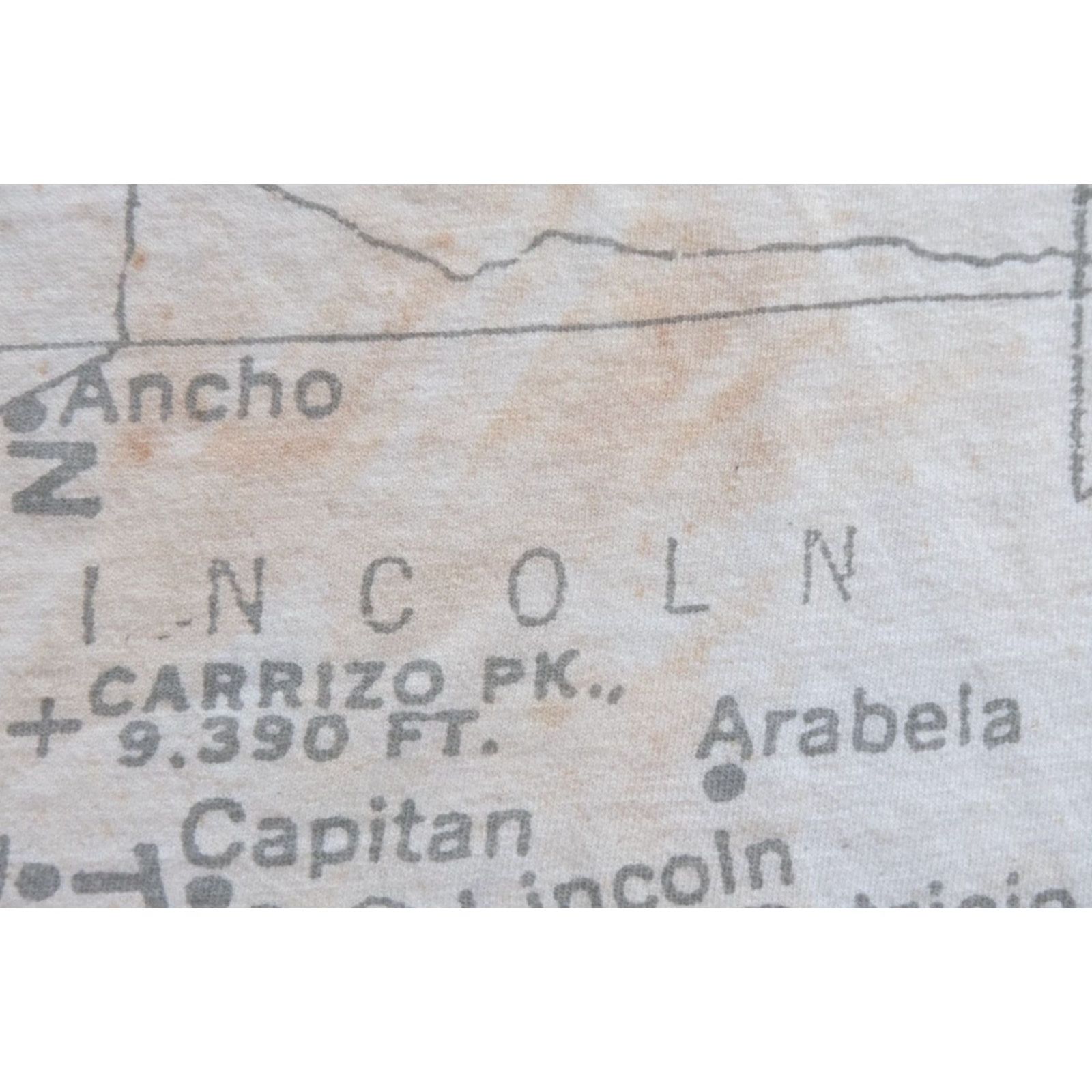 Sunray Sportswear NEW MEXICO LAND OF ENCHANTMENT MAP AOP GRAPHIC DISTRESSED T SHIRT USA MADE SZ XL MEN Shirt White Cotton Crew Neck Short Sleeve 1990s Size US XL / EU 56 / 4 - 5 Thumbnail