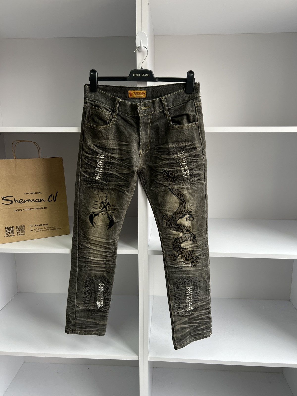 Japanese Brand × Vintage Vintage Japanese Style Archival Embroidered Pants Size US 32 / EU 48 - 4 Thumbnail