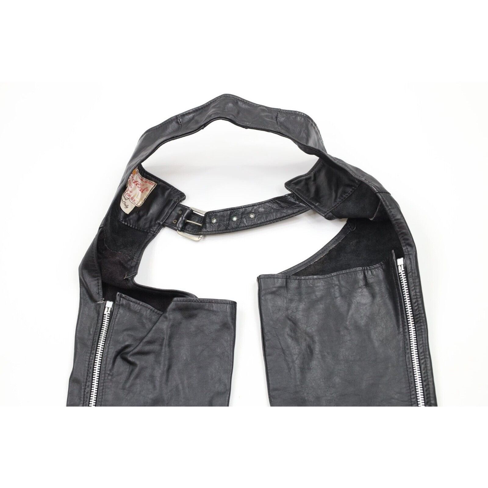 Vintage Vintage 70s Streetwear Distressed Leather Motorcycle Chaps Size US 30 / EU 46 - 11 Thumbnail