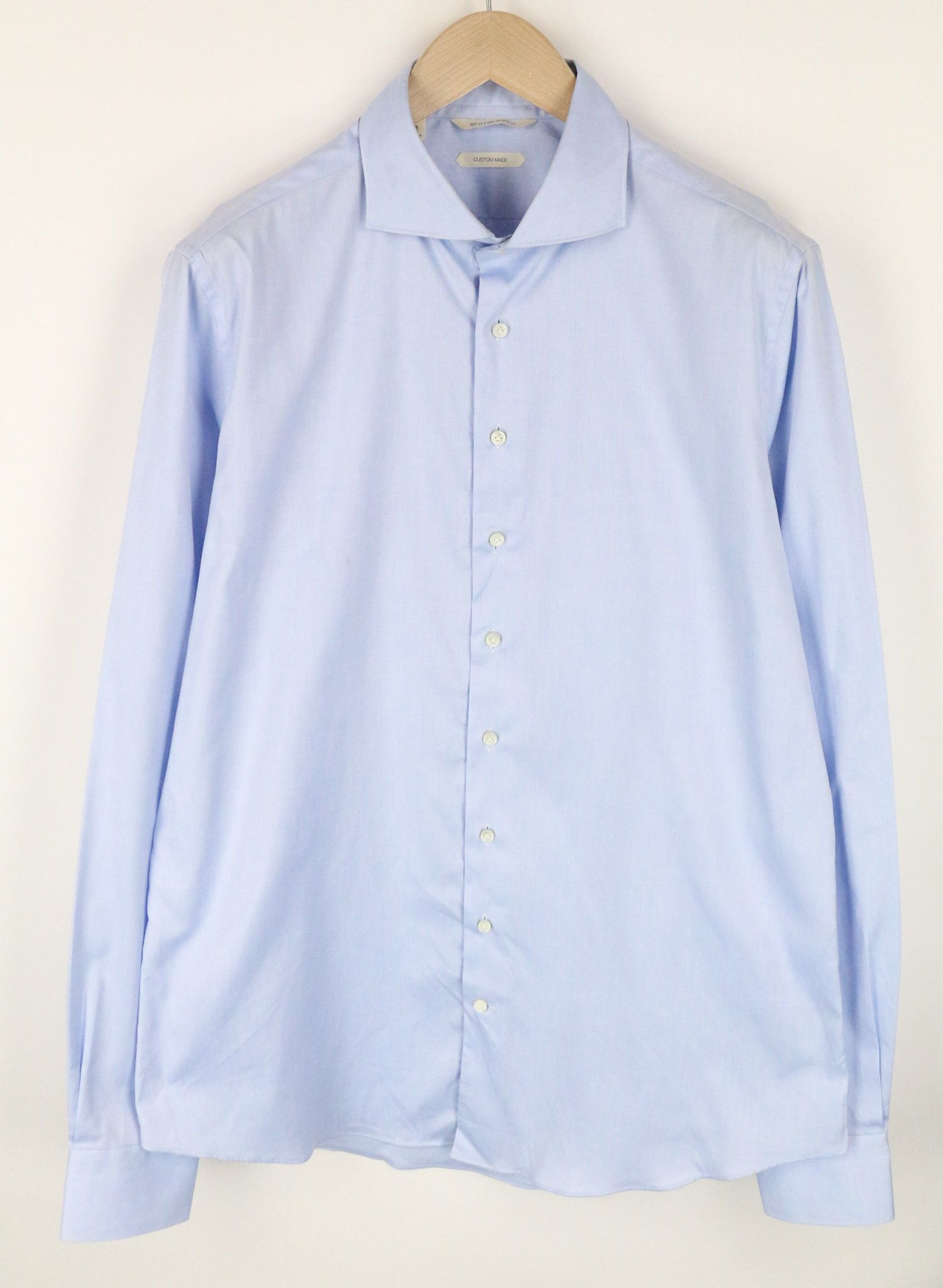 Suitsupply 43L/17L Extra Slim Blue Cotton Cutaway 72680 Size 42R - 1 Thumbnail