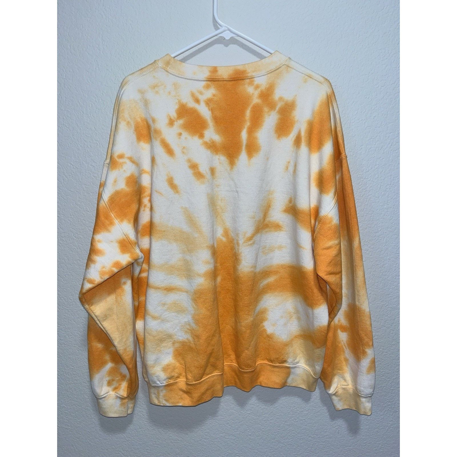 The Unbranded Brand Orange Tie Dye Heart Pullover Crewneck Women's Sweatshirt Size XL / US 12-14 / IT 48-50 - 4 Thumbnail