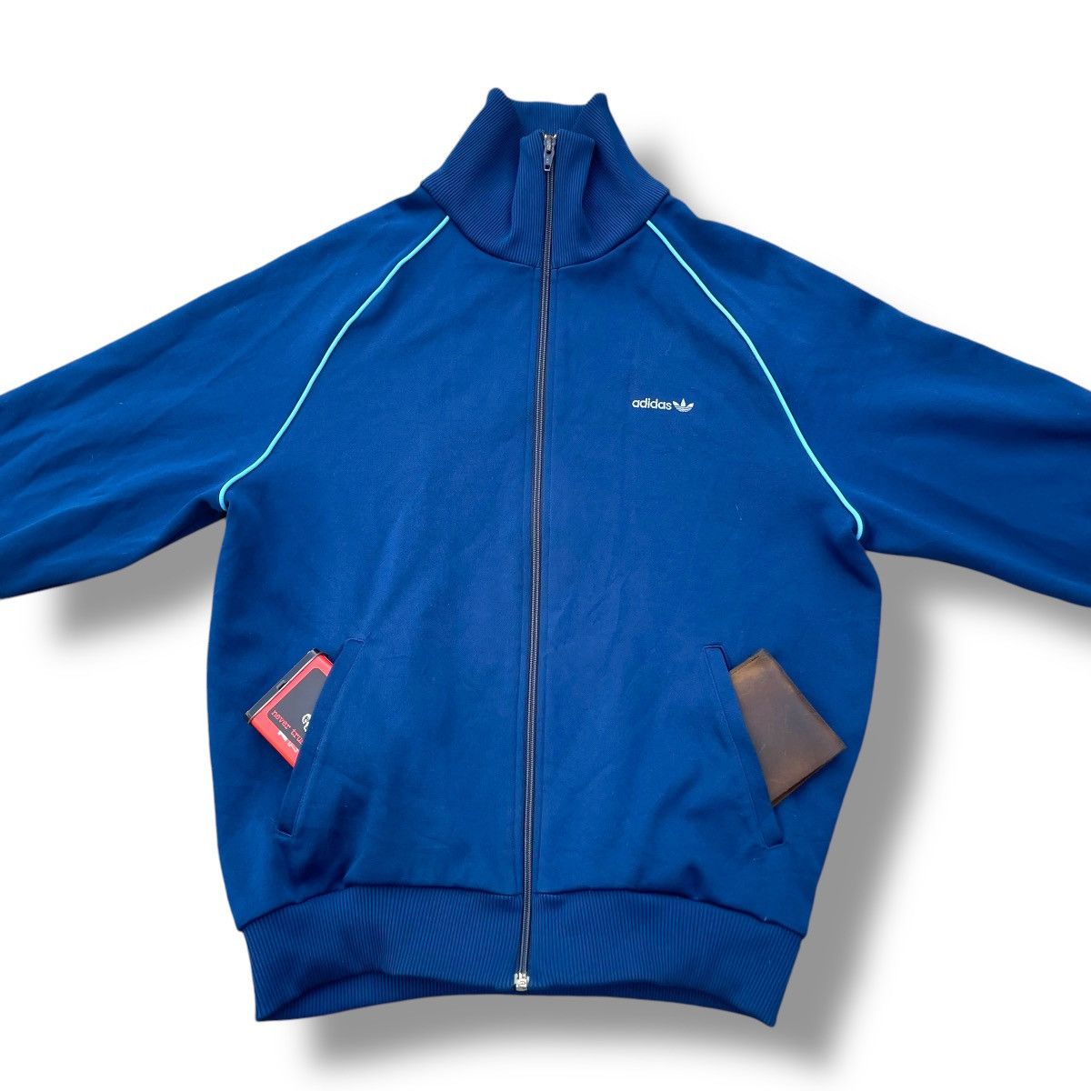 Adidas × Vintage VINTAGE 80s ADIDAS EMBROIDERED SPELL OUT TRACKTOP JACKET Size US L / EU 52-54 / 3 - 7 Thumbnail