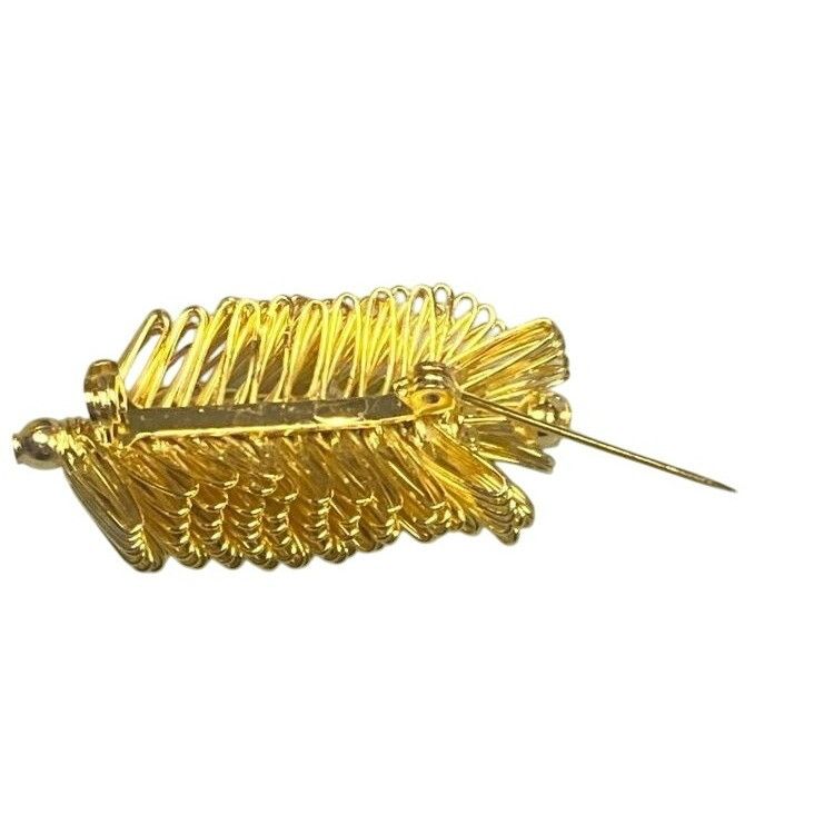 Other Rare Vintage Gold-Tone Leaf Pine Cone Brooch Pin Brooch With Size ONE SIZE - 4 Thumbnail