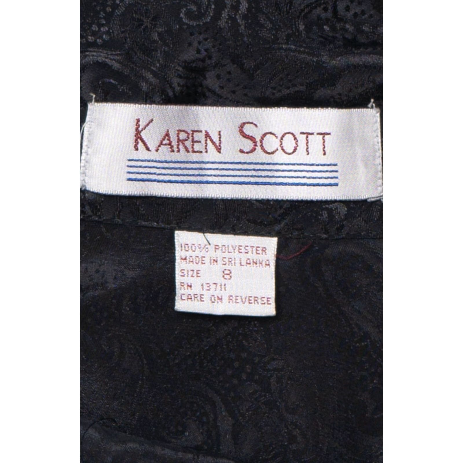 Vintage VINTAGE Karen Scott Black Paisley Mock Turtleneck Top Large Elegant Retro Shirt XXL? (Note: Original specifies Large) Size L / US 10 / IT 46 - 3 Thumbnail