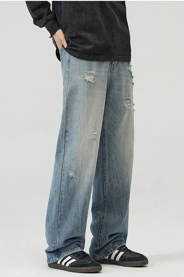 Japanese Brand Hayase x Akai Vintage Street Washed Ripped Casual Jeans Size US 32 / EU 48 - 3 Thumbnail