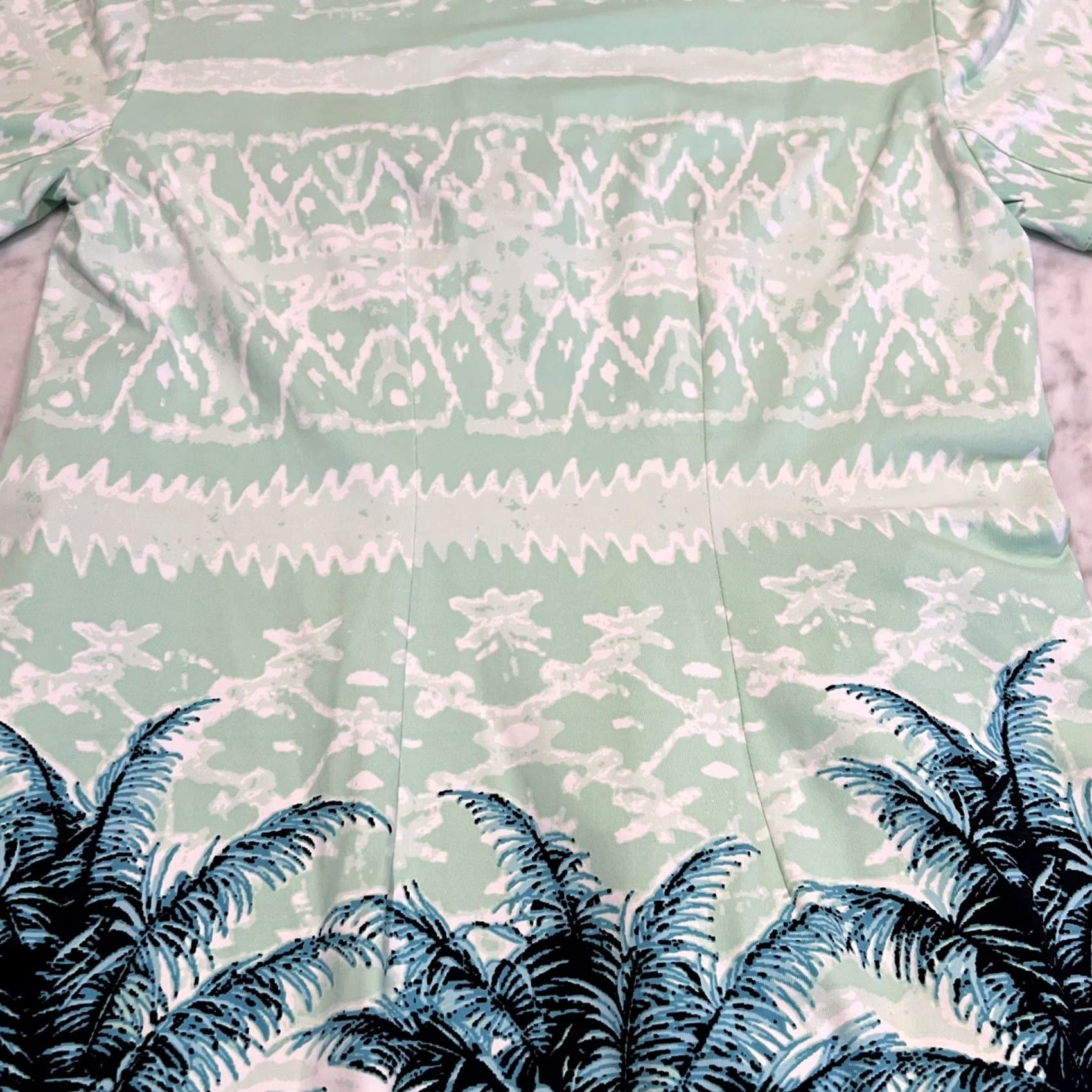 Vintage San Soleil Dress XS Long Sleeve Tropical UV 50 Pockets Green Nylon Spandex Size XS / US 0-2 / IT 36-38 - 7 Thumbnail