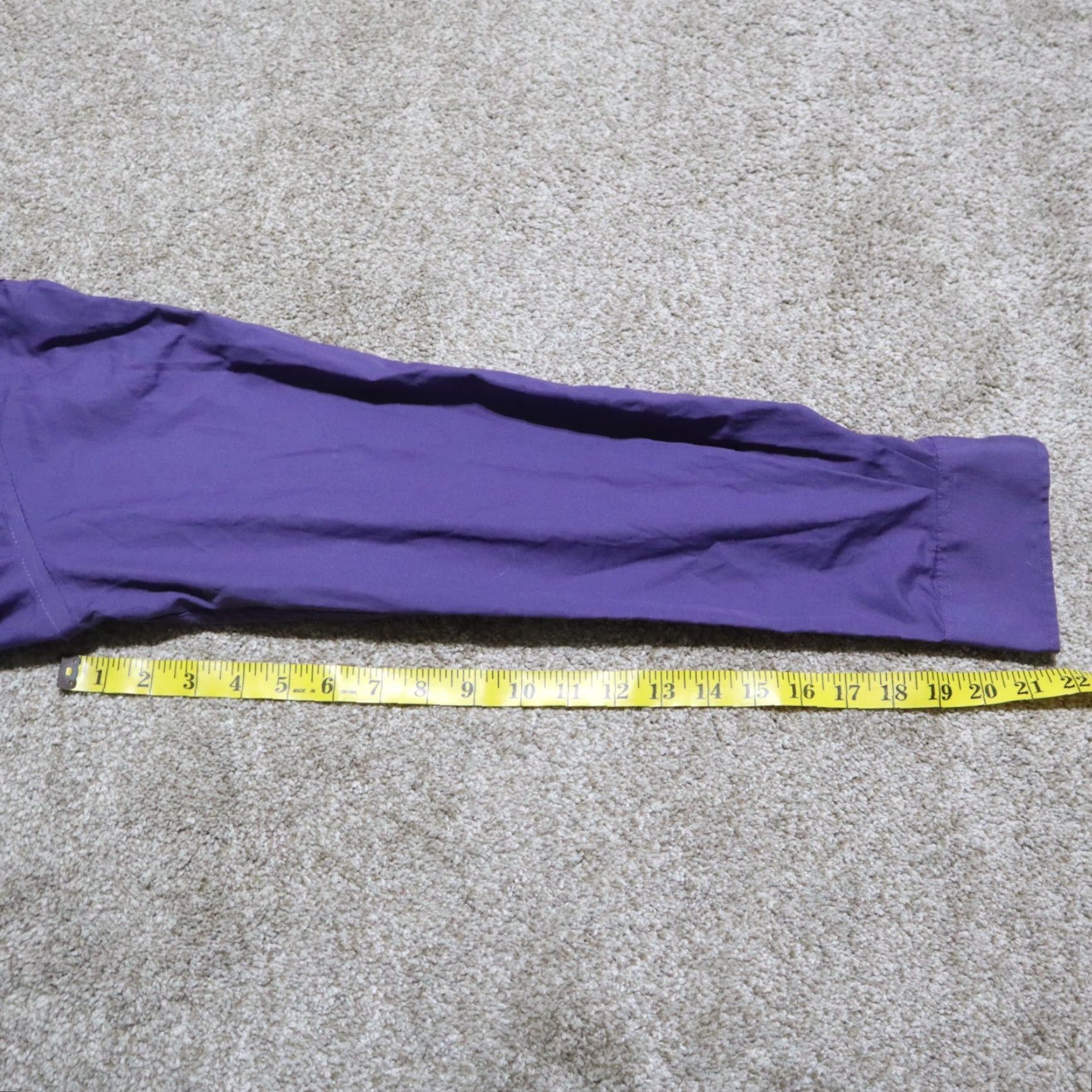 George George Button-Up Shirt Men's Size M Long Sleeve Casual Purple Cotton Size US M / EU 48-50 / 2 - 7 Thumbnail