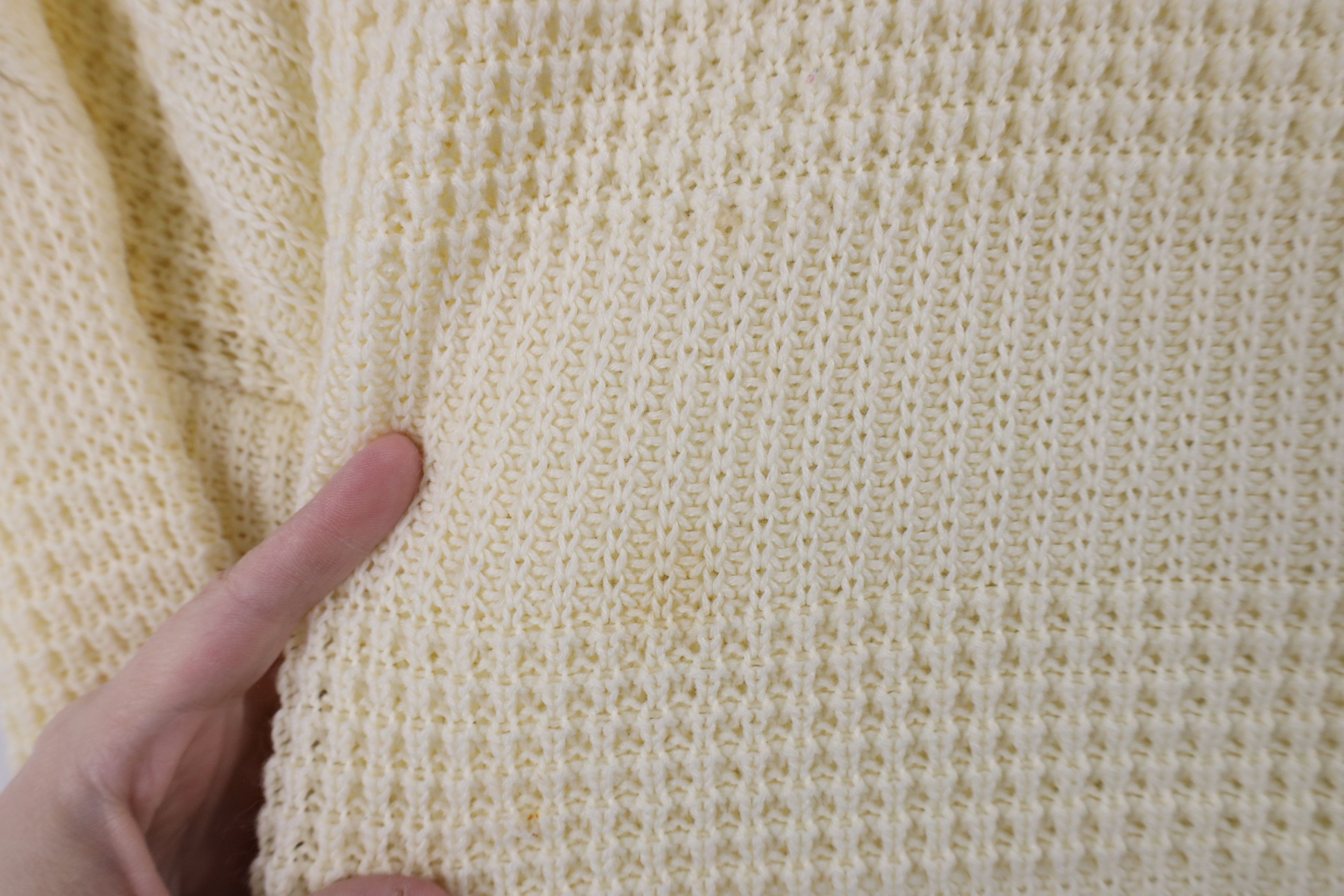 Vintage Vintage 90s Streetwear Blank Chunky Ribbed Knit Sweater Size US L / EU 52-54 / 3 - 4 Thumbnail