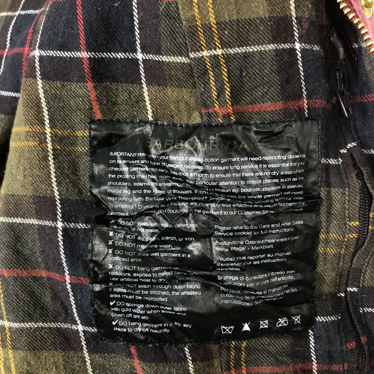 Barbour 🔥BARBOUR WAX INTERNATIONAL TARTAN JACKET Size US S / EU 44-46 / 1 - 19 Thumbnail