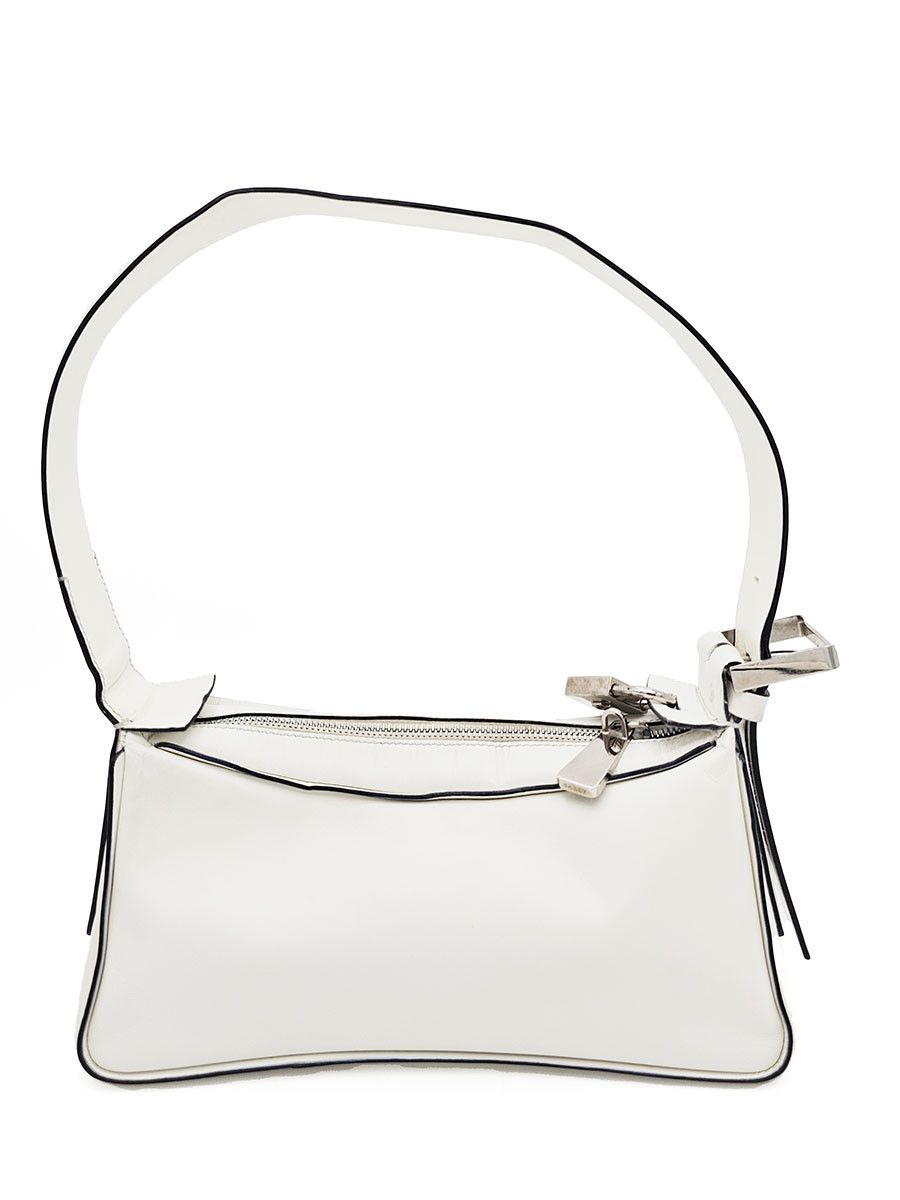 Bally Bally White Leather Zip Shoulder Bag Size ONE SIZE - 3 Thumbnail