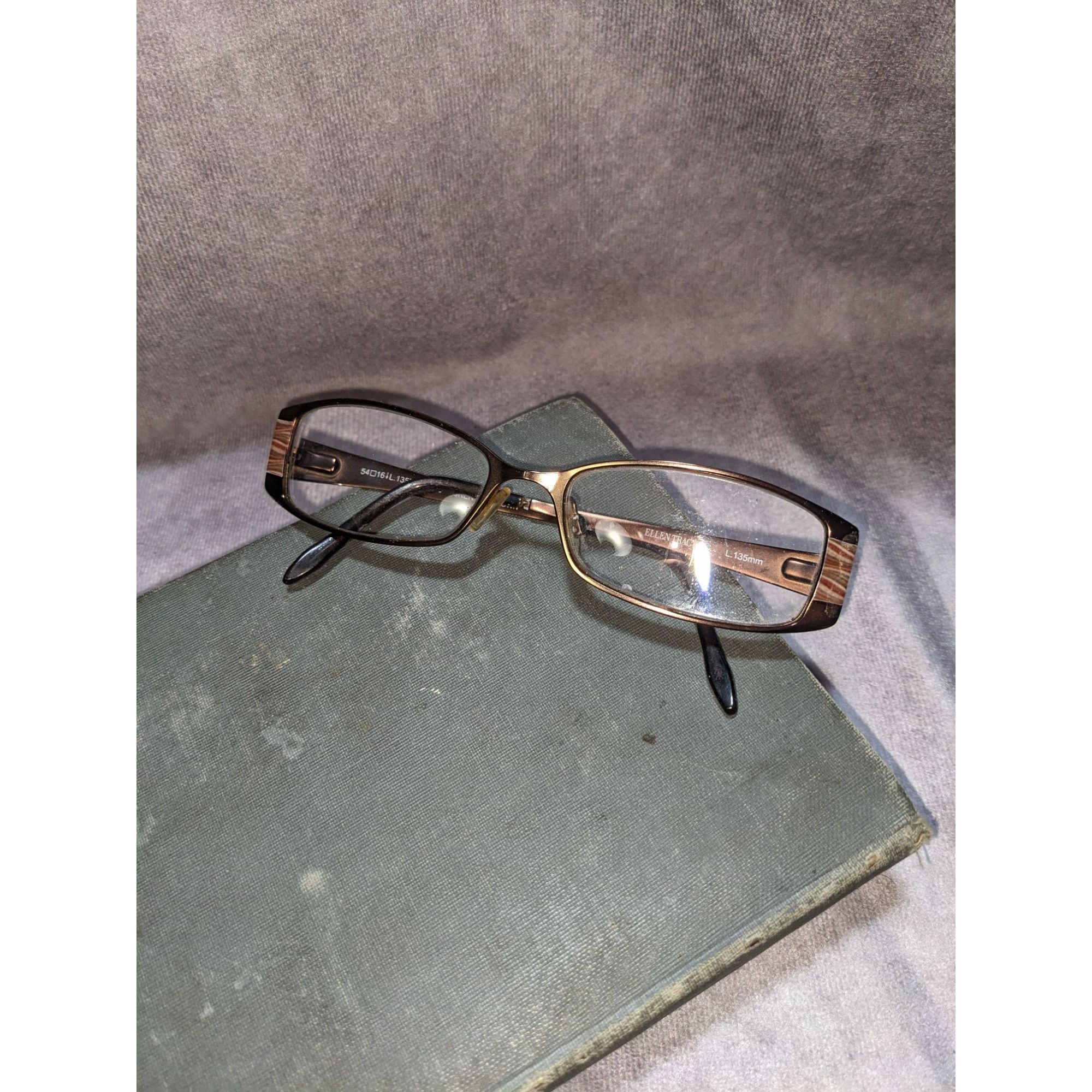 Ellen Tracy Ellen Tracy Grenada Brown Rectangular Eyeglass Frames Size ONE SIZE - 5 Thumbnail