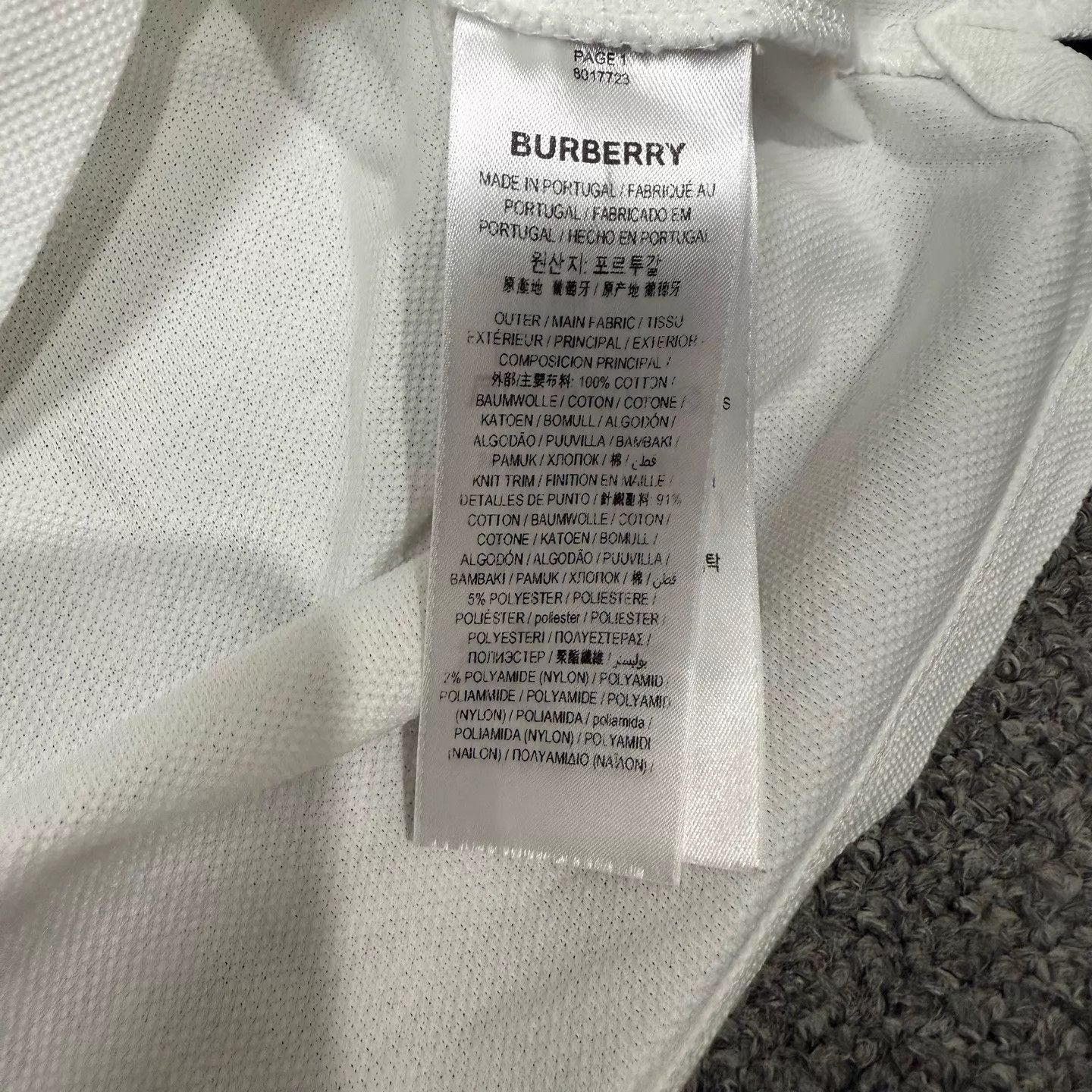 Burberry Burberry White Embroidered TBLogo SS Polo L 99 New Size US L / EU 52-54 / 3 - 4 Thumbnail