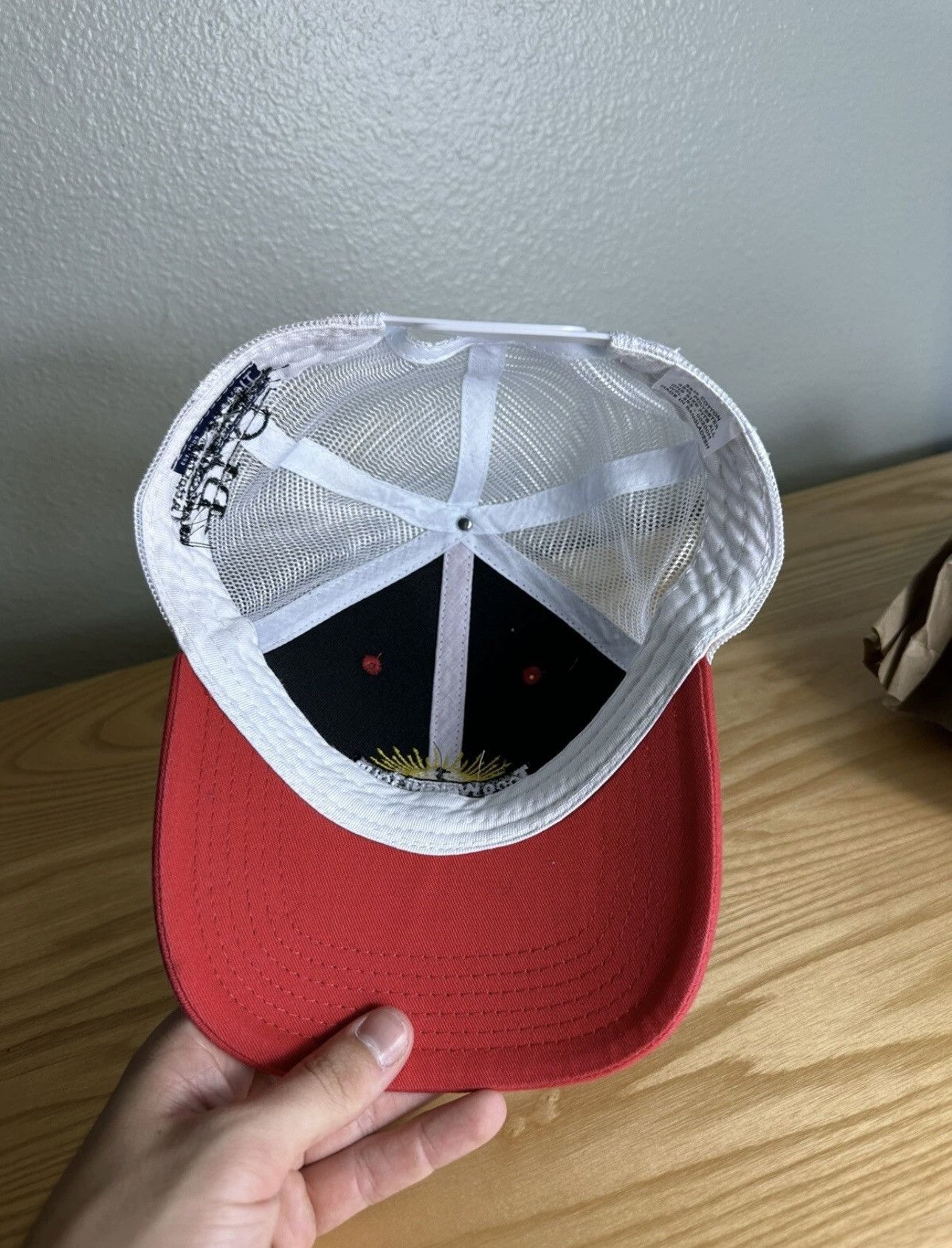 Band Tees × Vintage Todd Wright Tour XXXI Trucker Hat Red White Mesh Golf Cap Size ONE SIZE - 5 Thumbnail