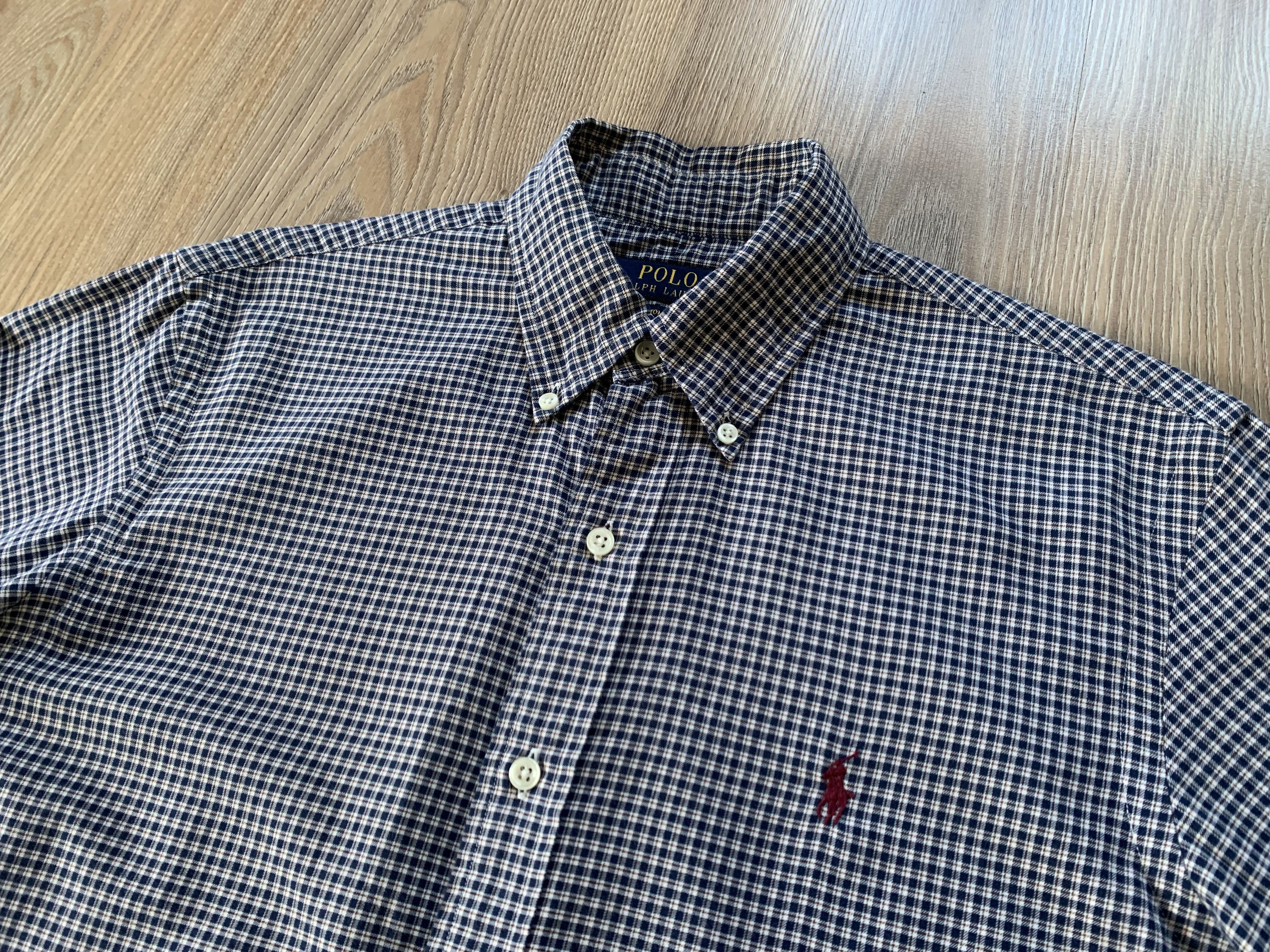 Polo Ralph Lauren × Ralph Lauren × Vintage Polo Ralph Lauren Custom Fit Plaid Long Sleeve Shirt Size US S / EU 44-46 / 1 - 4 Thumbnail