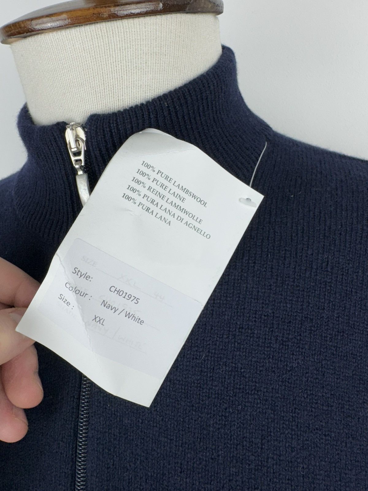 Scott & Charters Men’s Scott Charters Scotland Wool Sweater Zip Jumper XXL Size US XXL / EU 58 / 5 - 4 Thumbnail