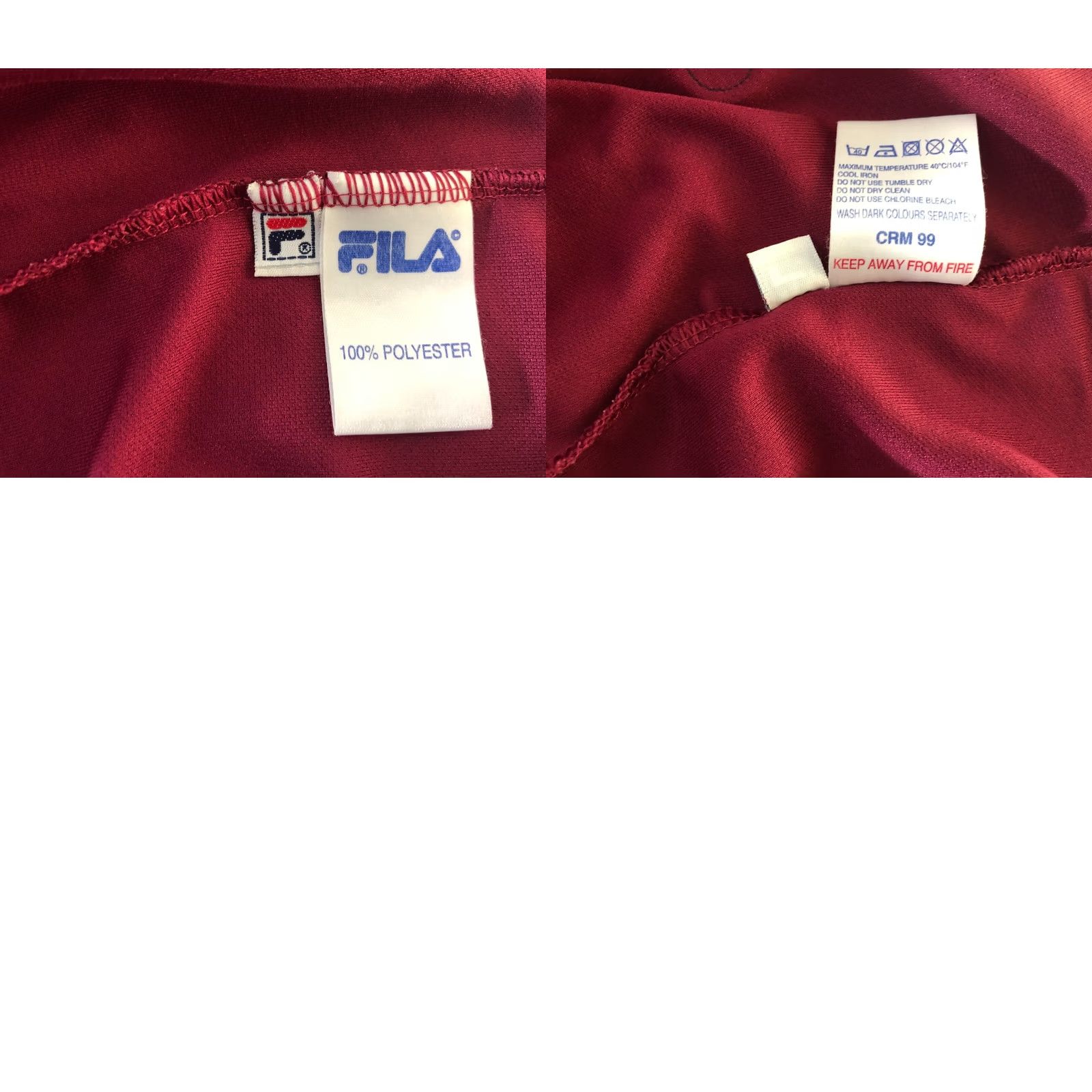 Fila FILA West Ham United Team T-Shirt Men Polyester Jersey Short Sleeve V-Neck Claret And Sky Blue Logos Sports Shirt Mens Size US M / EU 48-50 / 2 - 9 Thumbnail