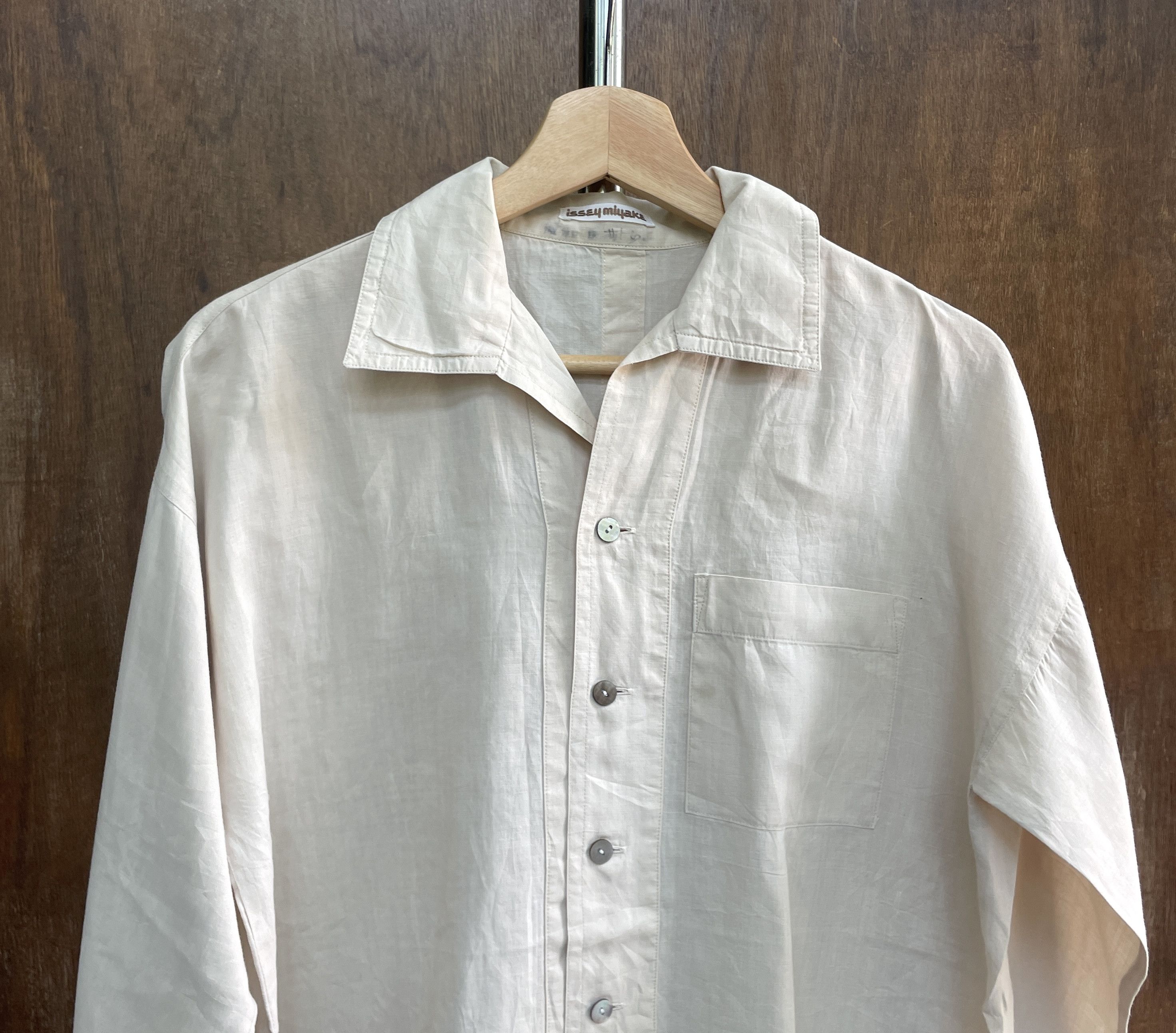 Issey Miyake ISSEY MIYAKE Classic Linen Shirt Size US M / EU 48-50 / 2 - 2 Thumbnail