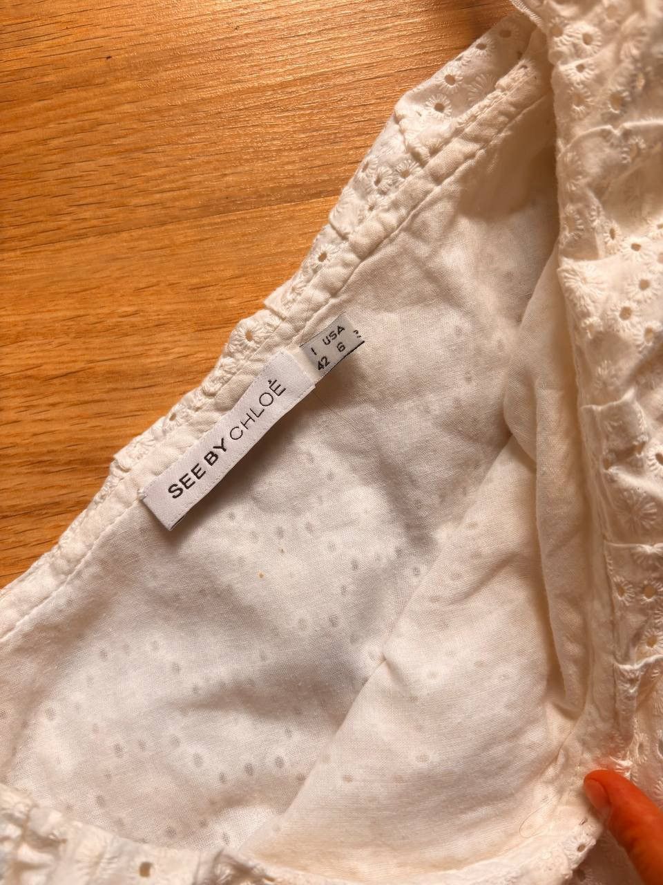 See by Chloe See By Chloe white dress Size L / US 10 / IT 46 - 10 Thumbnail