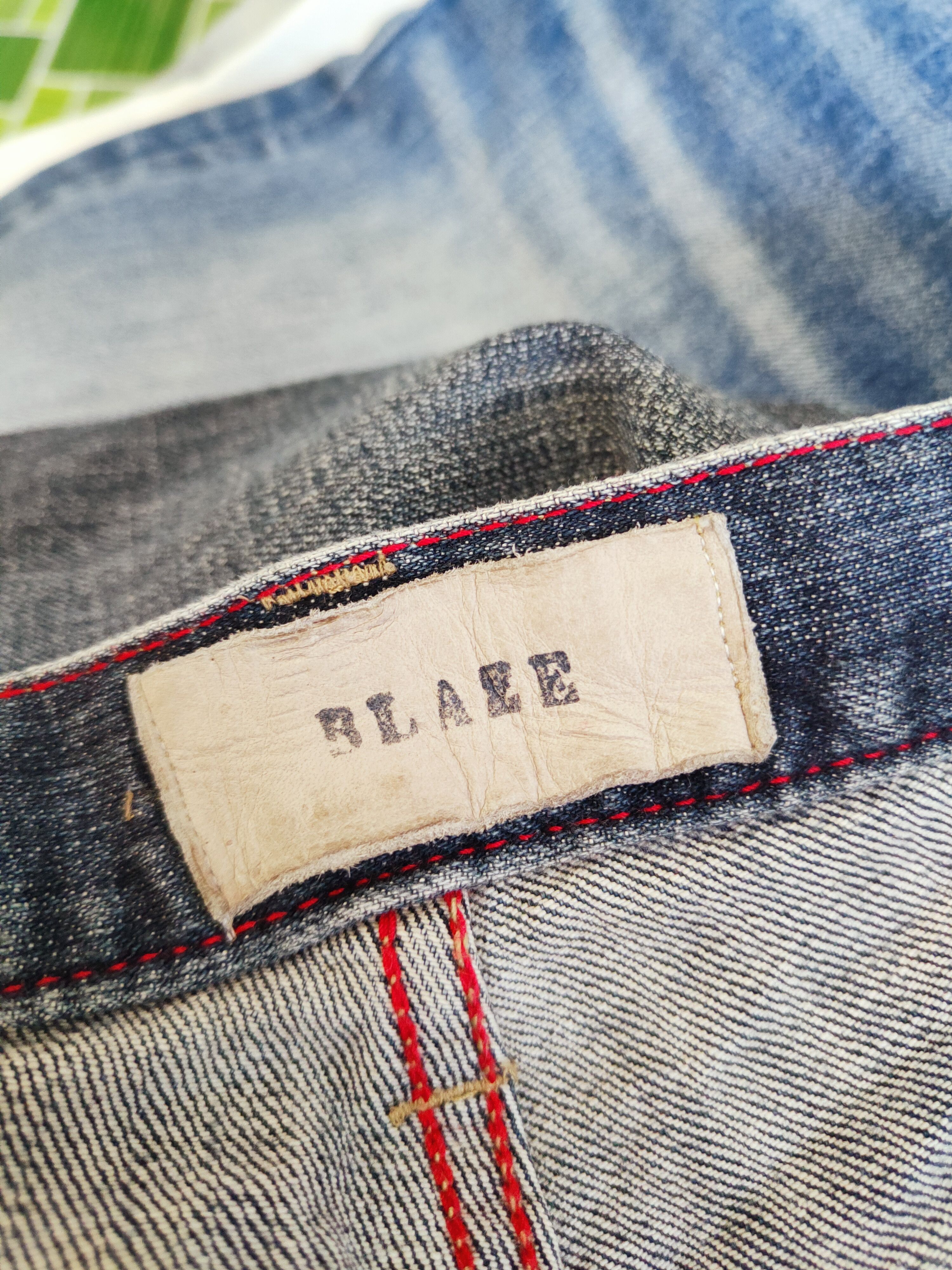 Japanese Brand × Vintage Vintage 💥 Blaze Dark Blue Distressed Ripped Jeans Size 33" - 15 Thumbnail