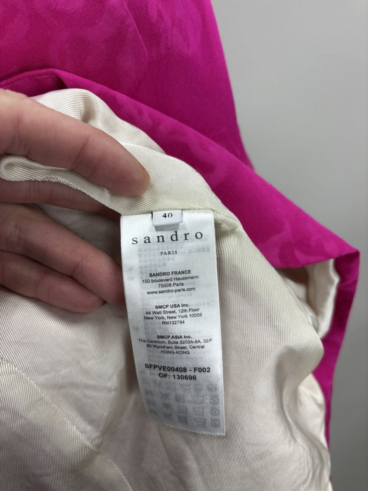 Sandro Womens blazer Sandro Paris Size 40 Color Pink Size M / US 6-8 / IT 42-44 - 12 Thumbnail