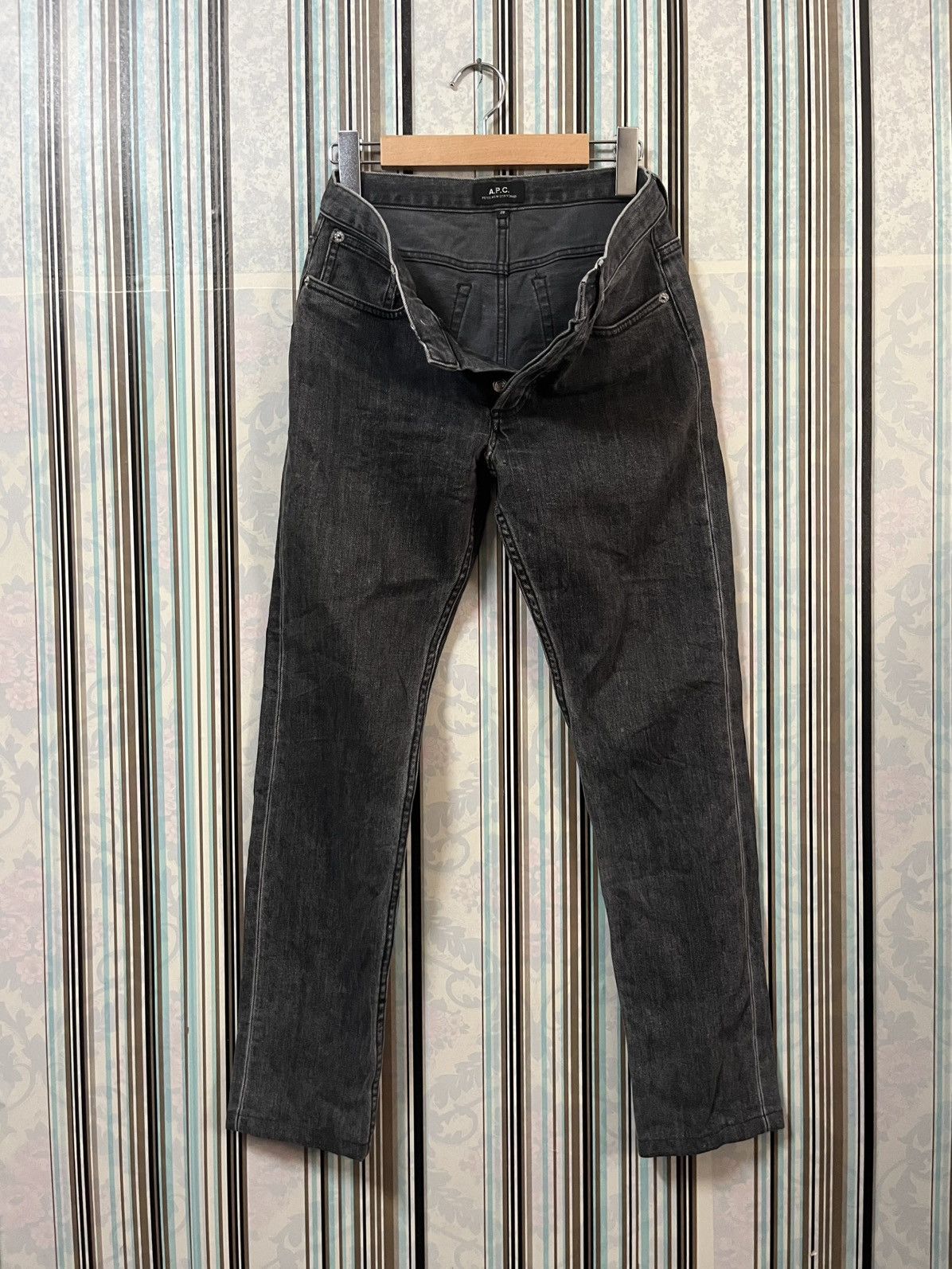 A.P.C. 1990s APC thrashed faded black straight cut #I3 Size 26" / US 2 / IT 38 - 3 Thumbnail