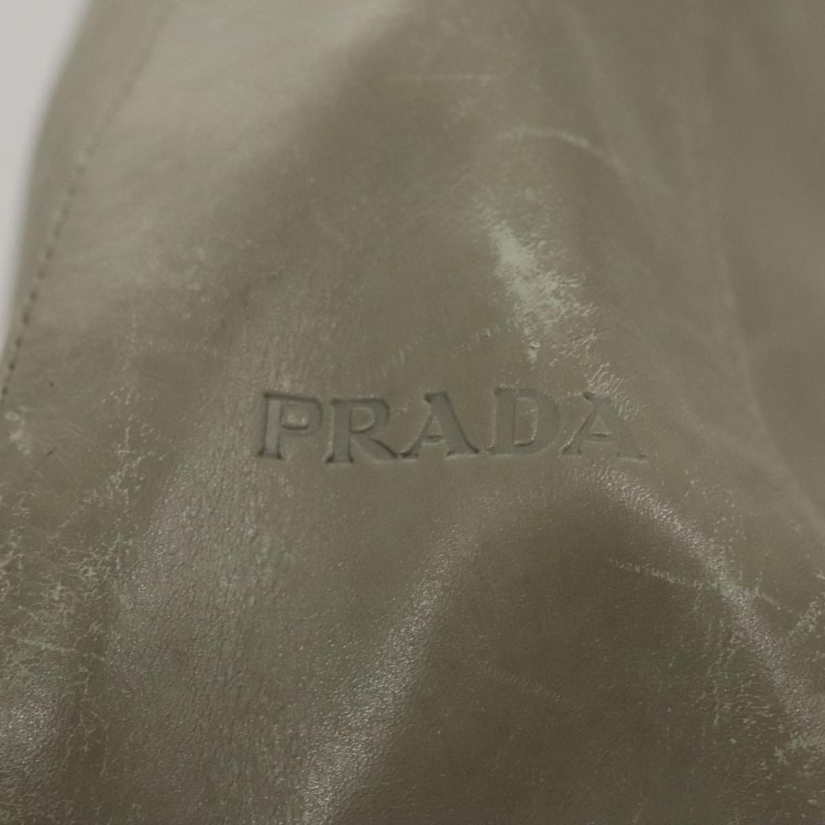 Prada PRADA Shoulder Bag Leather Plastic Gray Dark Brown Size ONE SIZE - 10 Thumbnail