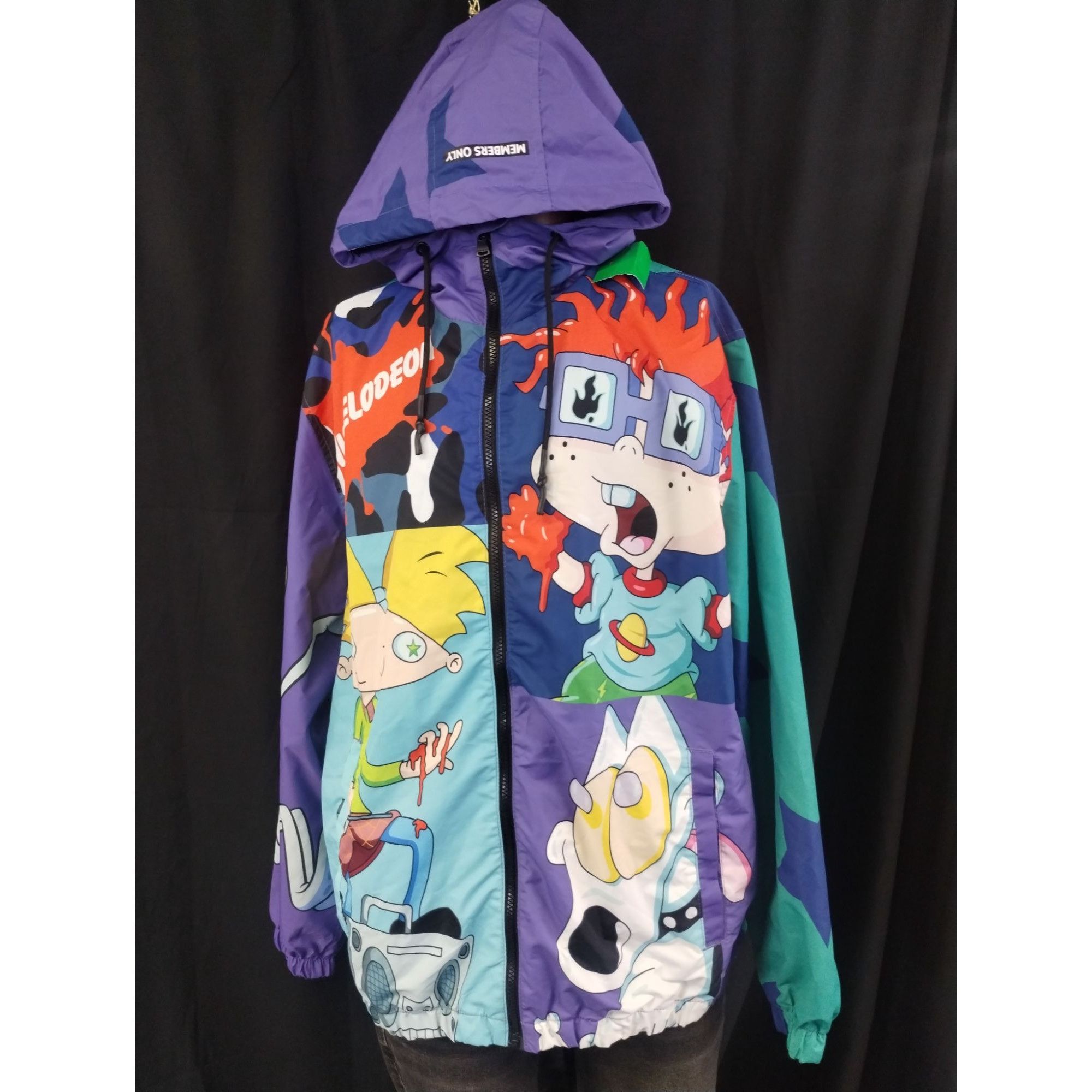 Members Only MemberOnlyxNickelodeon M's Multicolor Jacket/Windbreaker SzX Size US XL / EU 56 / 4 - 1 Thumbnail