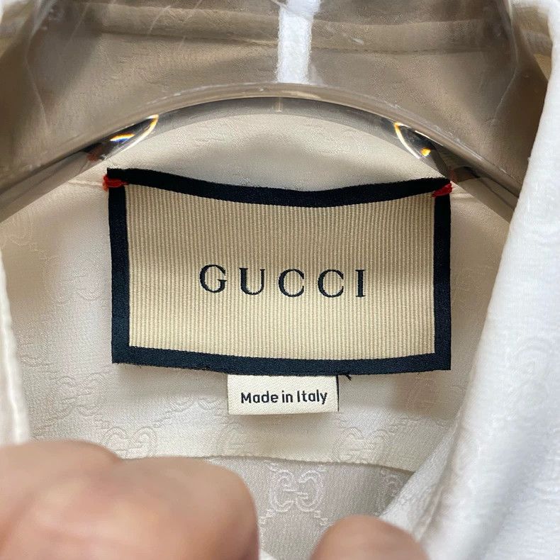 Gucci Gucci Milk-white mulberry silk old flower full-print shirt Size XS / US 0-2 / IT 36-38 - 3 Thumbnail