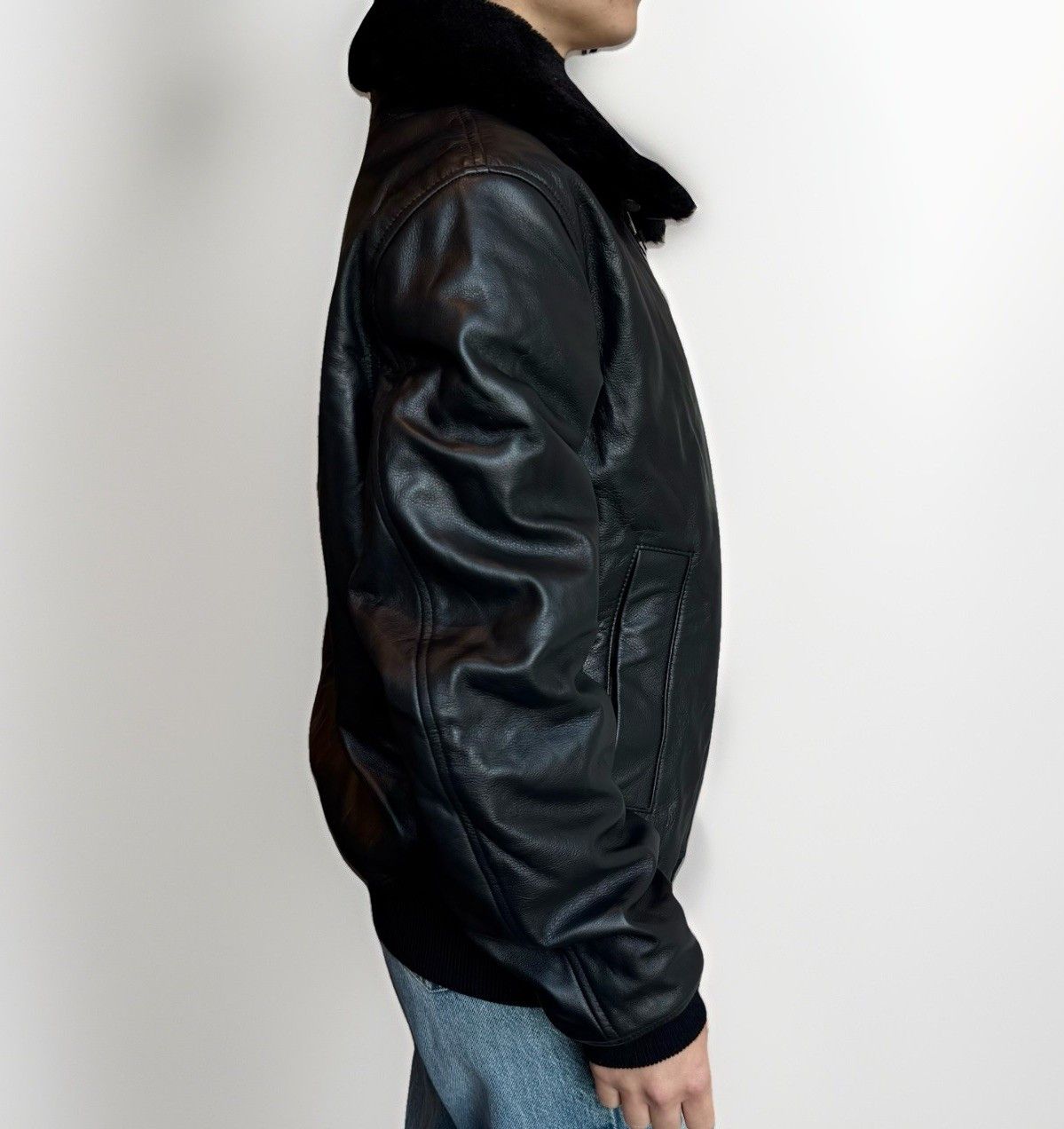 Sandro Sandro Heron Leather Bomber Aviator Flight Jacket Size US M / EU 48-50 / 2 - 3 Thumbnail