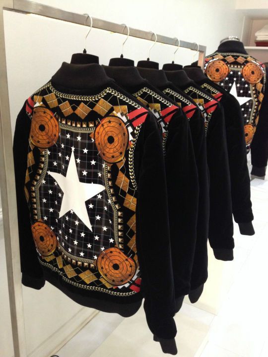 Givenchy Black Target Star Neoprene Varsity Jacket Size US M / EU 48-50 / 2 - 4 Thumbnail