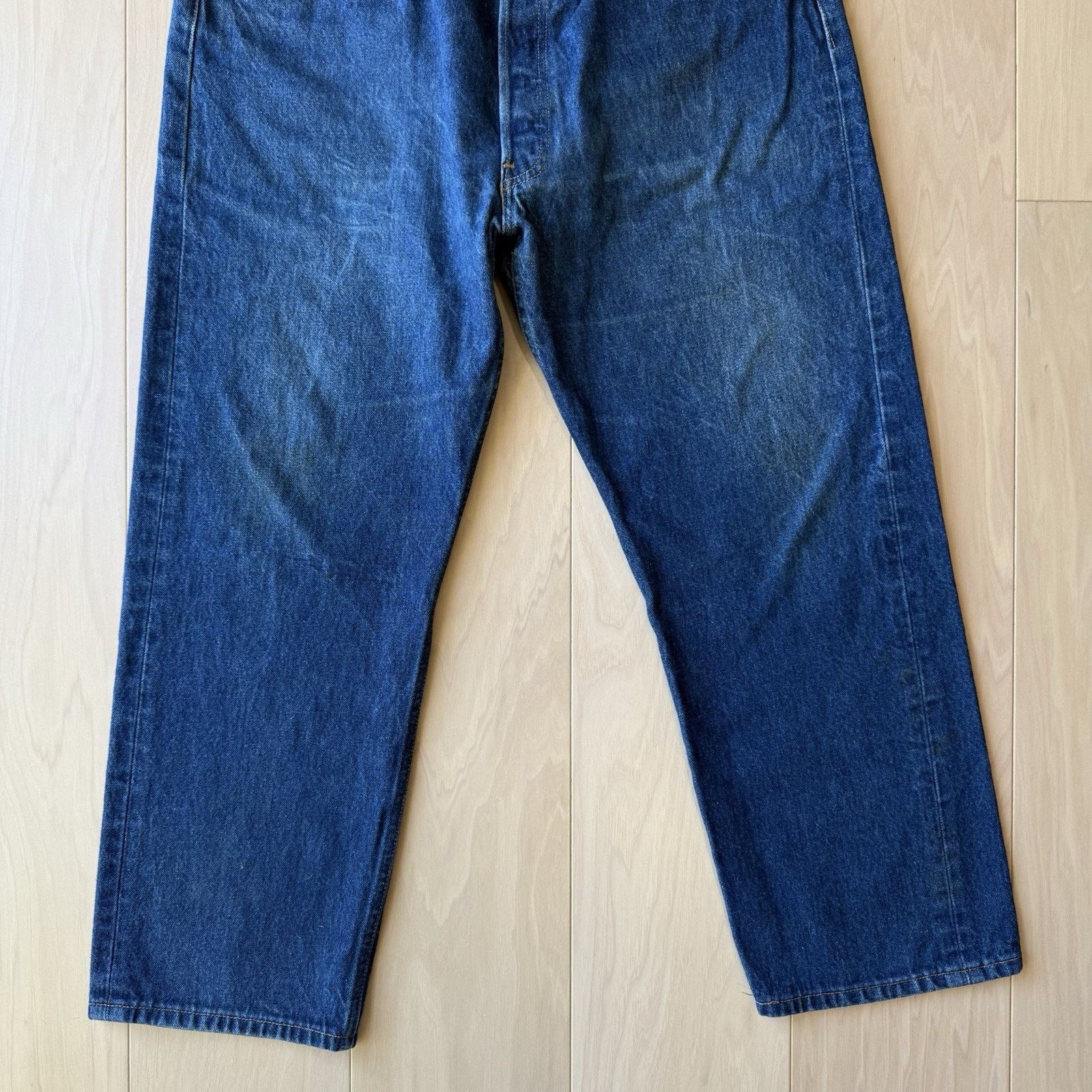 Levi's × Vintage Vintage Levis 501 Jeans 37 Blue Dark Wash Straight Denim Size US 37 - 4 Thumbnail