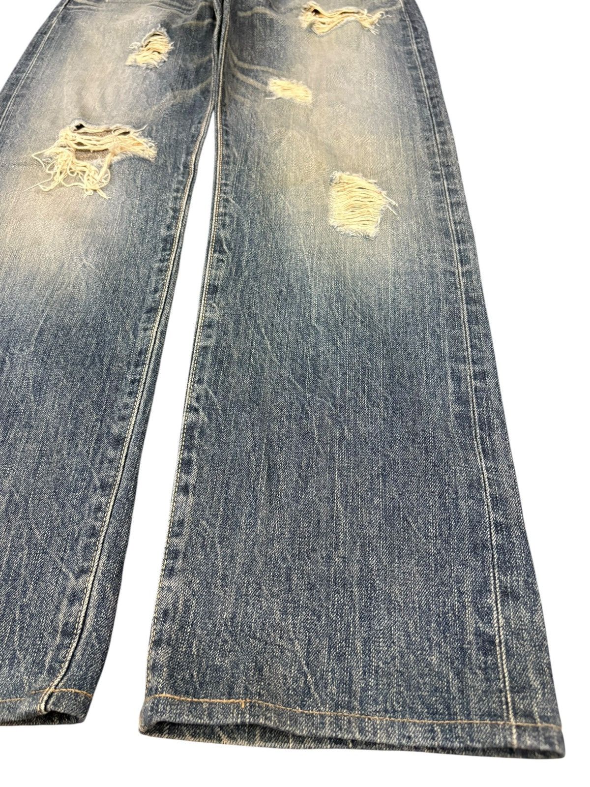Edwin Vintage Japanese Edwin 505 Selvedge Wash Distress Loose Jean Size US 29 - 8 Thumbnail