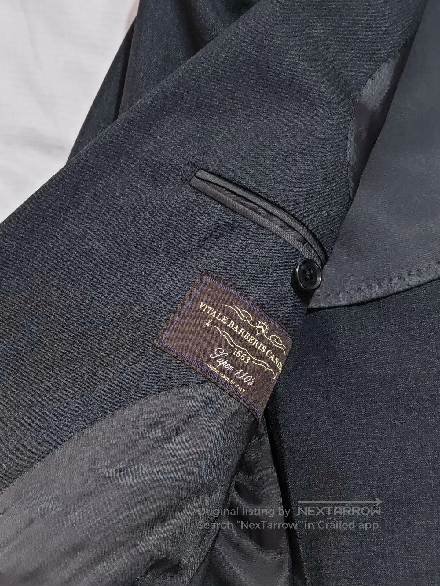 Japanese Brand Italian Gray Wool Blazer with Half-Canvassed Lining. Size US S / EU 44-46 / 1 - 7 Thumbnail
