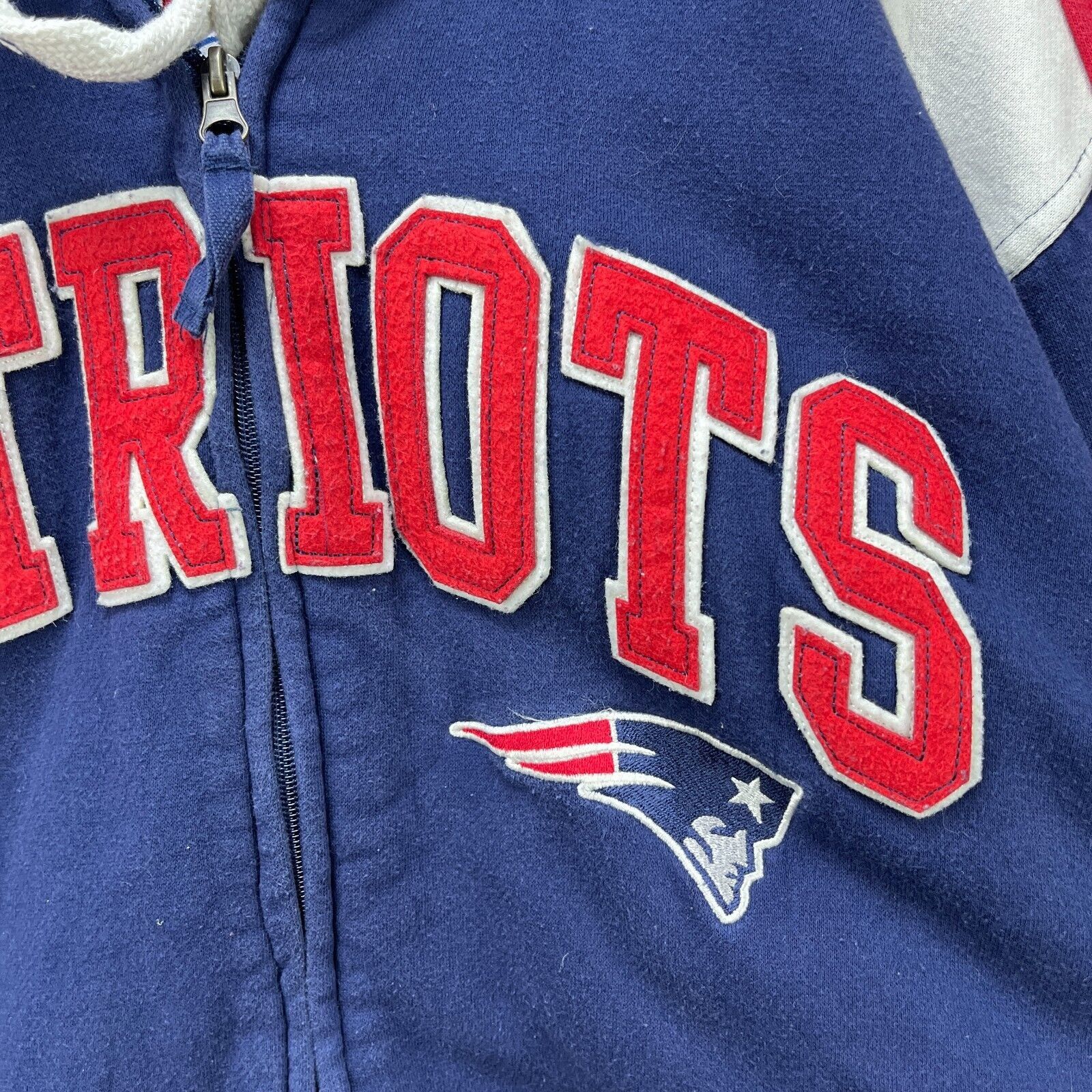 NFL × Vintage Vintage Y2K NFL New England Patriots Zip Up Hoodie Large Size US L / EU 52-54 / 3 - 3 Thumbnail