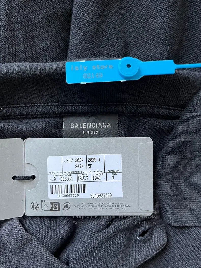 Balenciaga Balenciaga Solid Color Collar Faded Cotton Pique Button Sh Size US M / EU 48-50 / 2 - 5 Thumbnail
