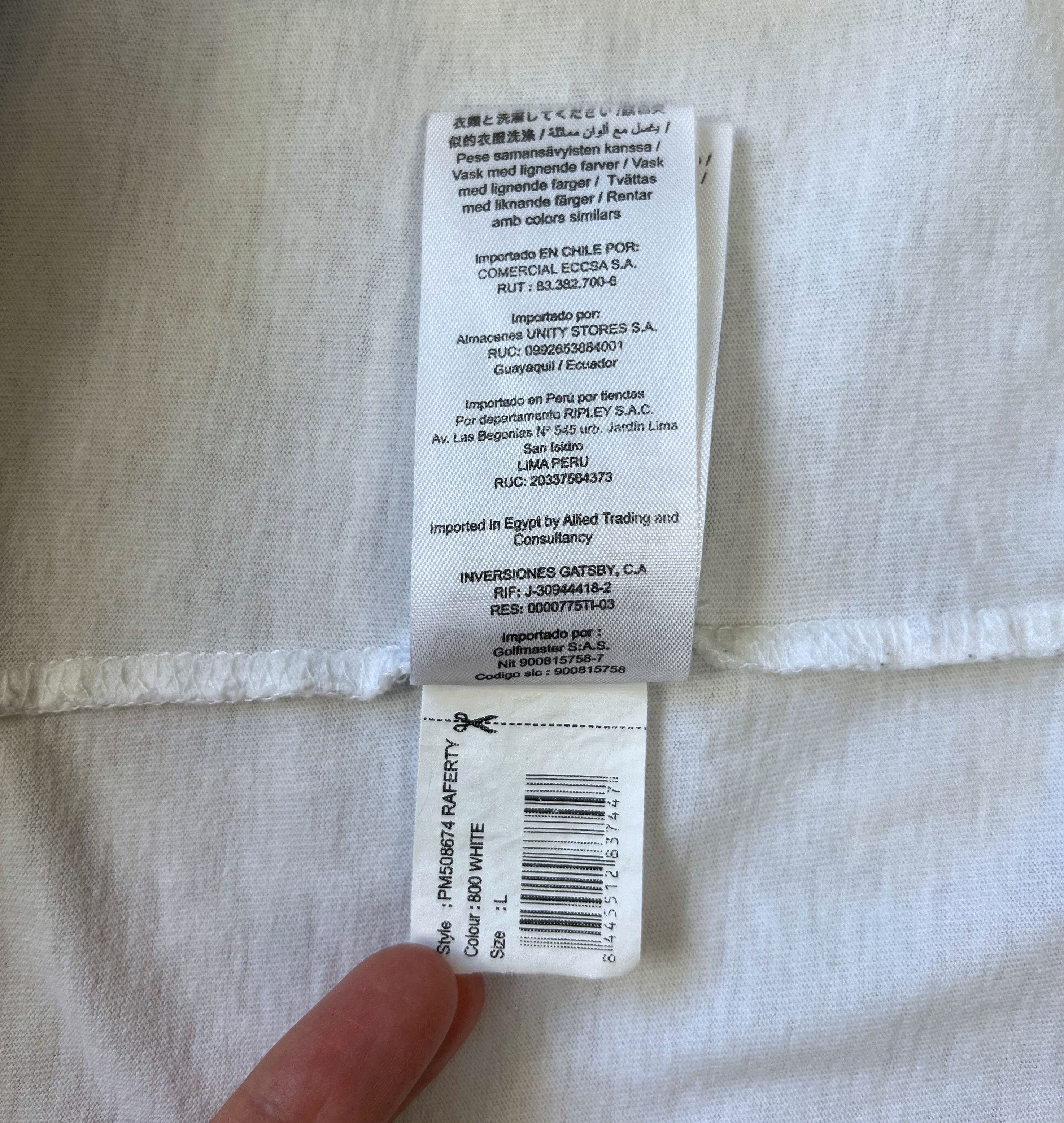 Pepe Jeans Pepe Jeans London White T-Shirt (L) Size US L / EU 52-54 / 3 - 13 Thumbnail