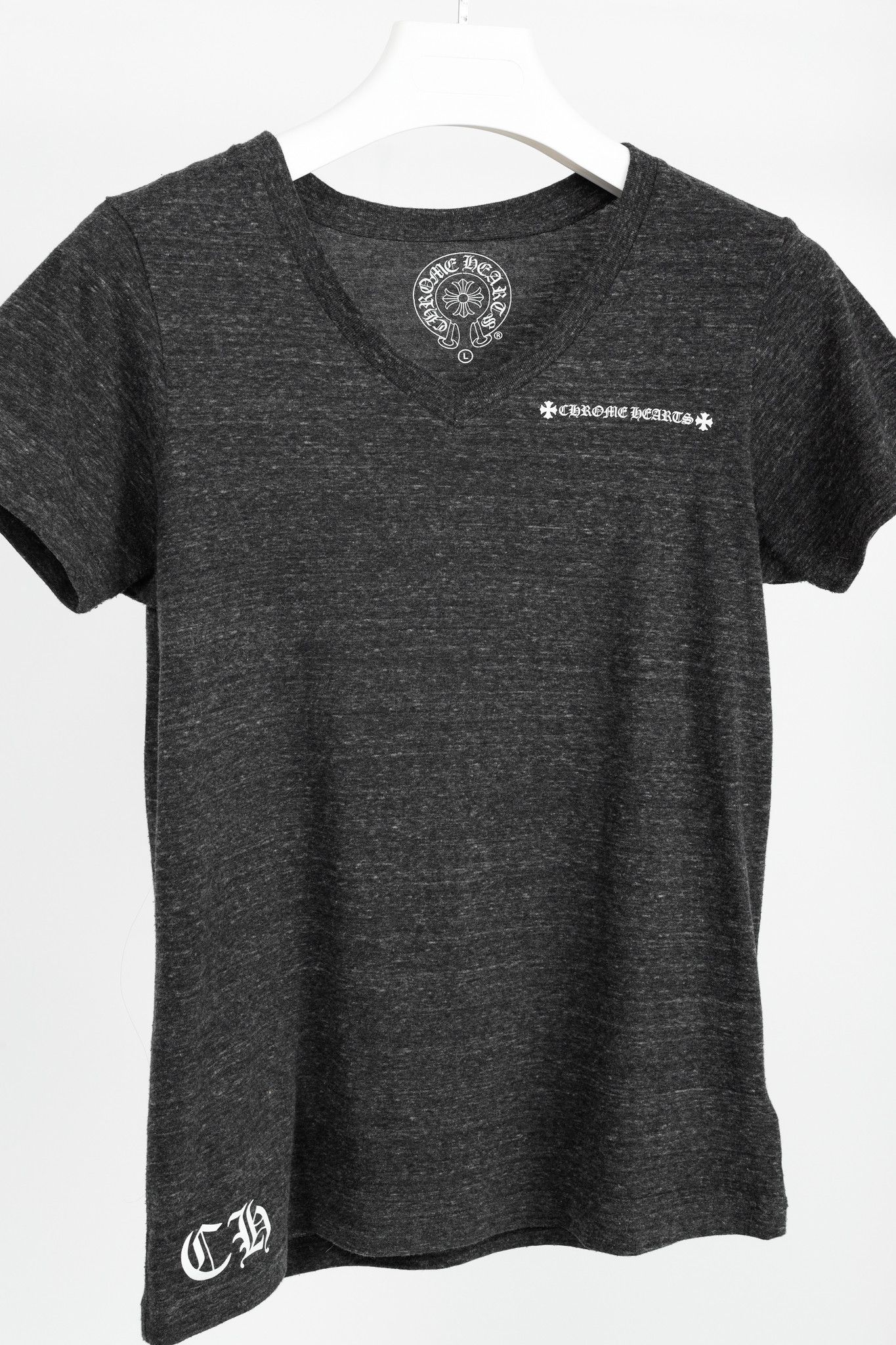 Chrome Hearts Chrome Hearts Grey Cotton-Blend Jersey Graphic T-Shirt Size L / US 10 / IT 46 - 3 Thumbnail