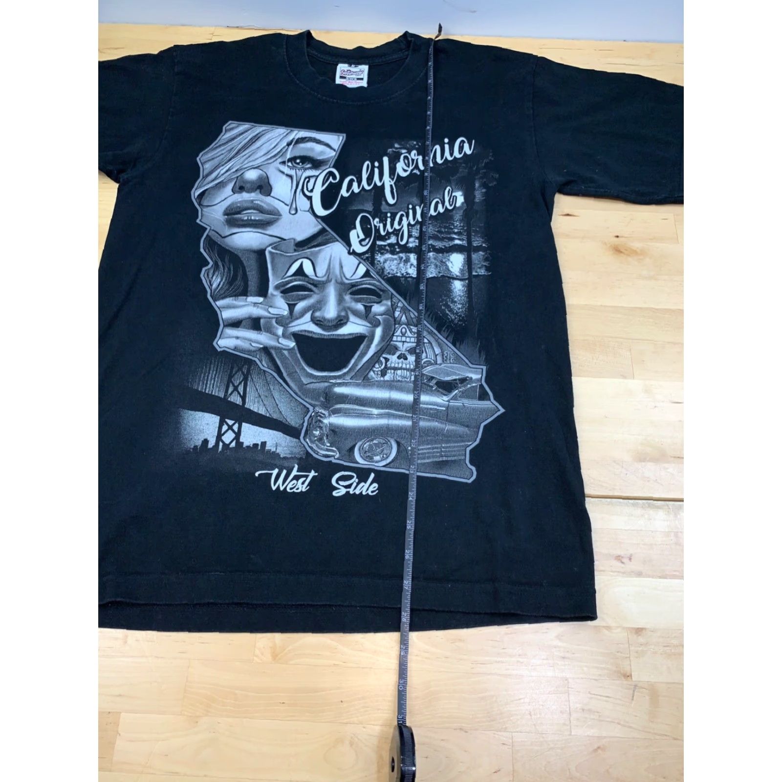Vintage VINTAGE California Originals Graphic T Shirt Mens M Black Aztec Lowrider Chicano #9065 Size US M / EU 48-50 / 2 - 4 Thumbnail