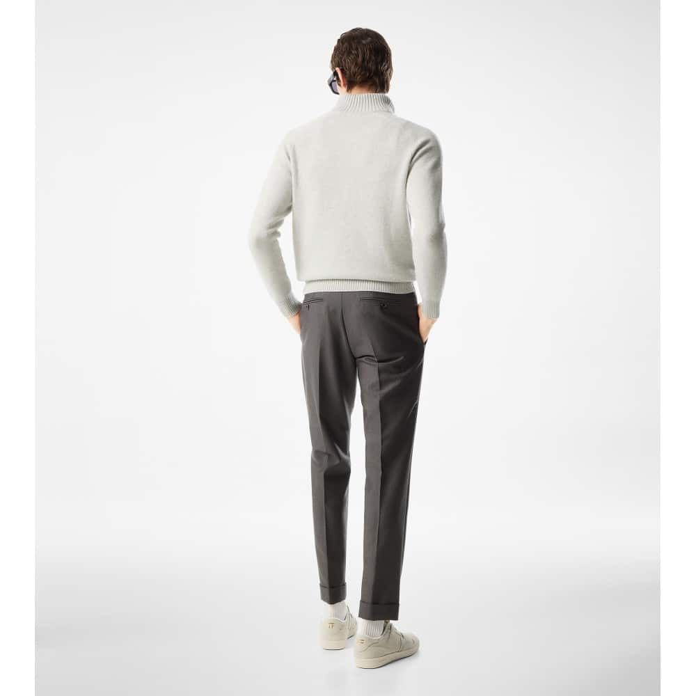 Tom Ford o1loc1c1225 KFL004 Wool & Cashmere Sweater in Grey Size US L / EU 52-54 / 3 - 3 Thumbnail