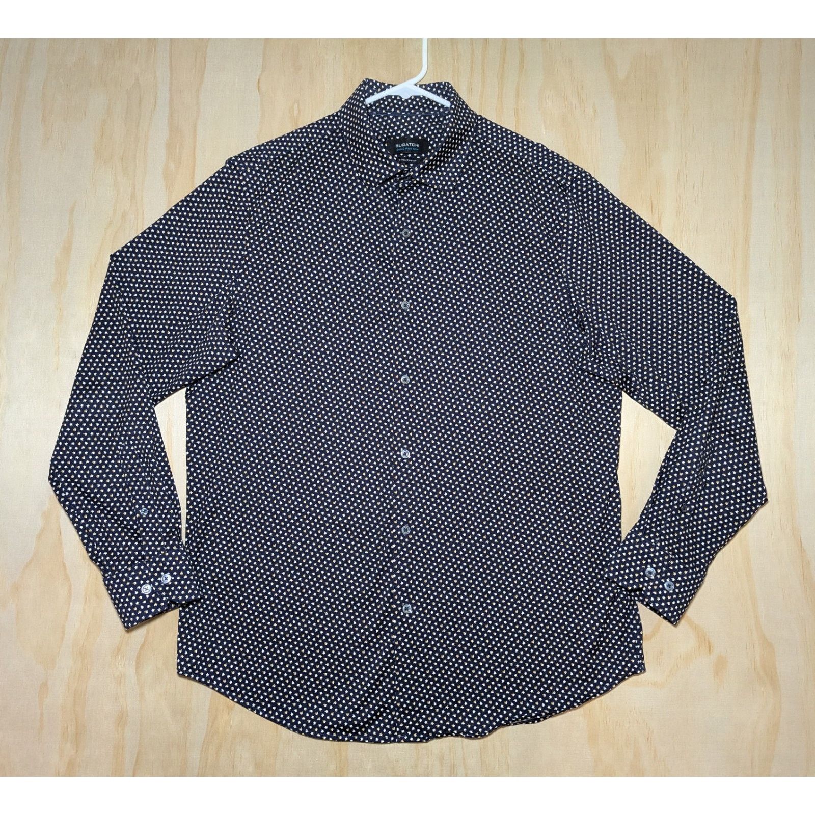 BUGATCHI Bugatchi Men's Large Stretch Button Up Shirt Floral Size US L / EU 52-54 / 3 - 1 Thumbnail