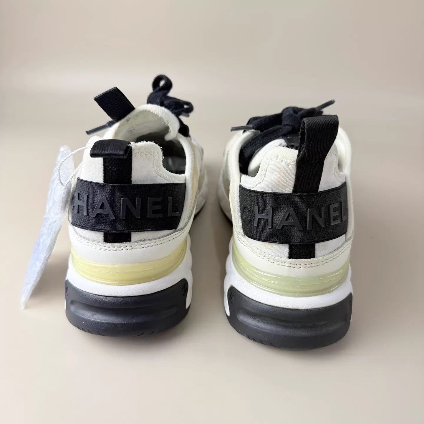 Chanel Chanel Black White Panda Double C Sneakers EUR 38 Size US 7.5 / IT 37.5 - 3 Thumbnail