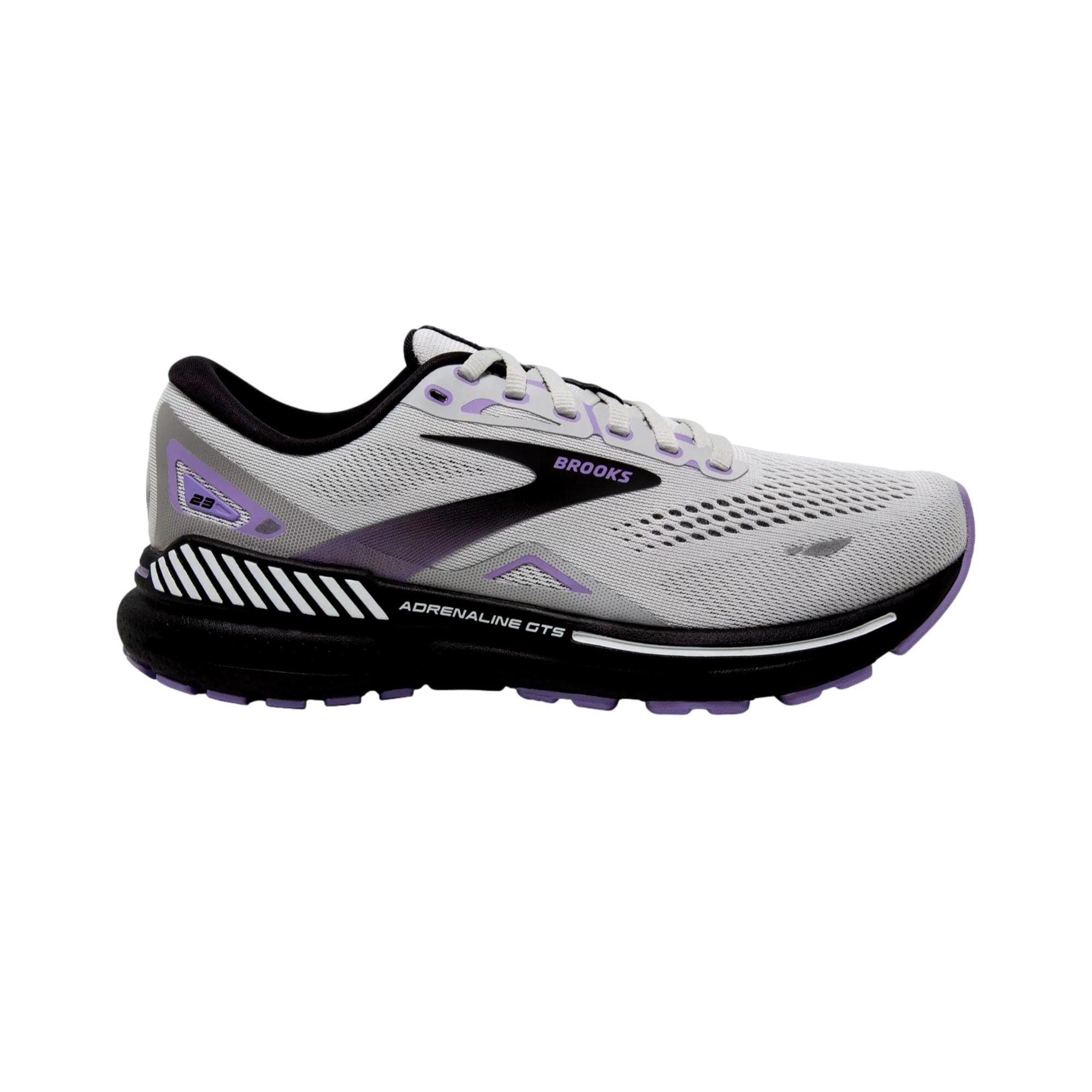 Brooks Adrenaline GTS 23 Grey / Black / Purple 120381 1B 039 Size US 6 / IT 36 - 1 Thumbnail
