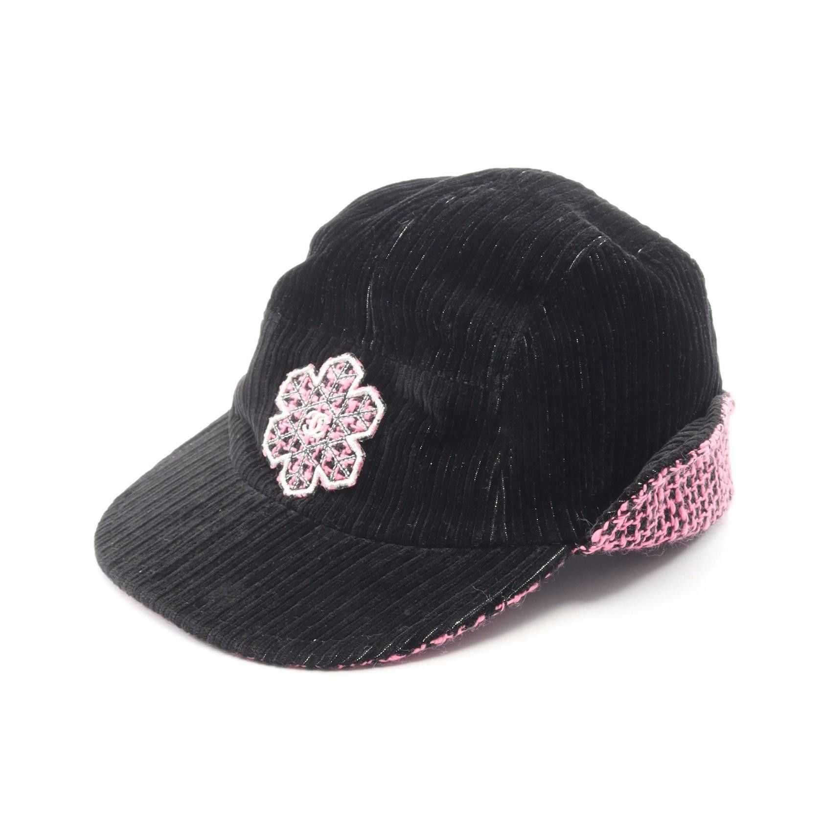 Chanel Chanel Chanel Coco Mark Tweed Corduroy Cap Textile Hats DUTY FREE for USA Size ONE SIZE - 1 Thumbnail