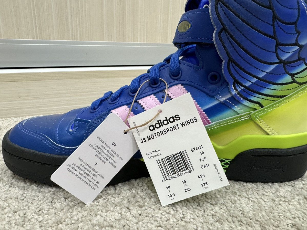 Adidas × Jeremy Scott Final Drop‼️ Adidas x Jeremy Scott JS Motorsport Wings 4.0 Size US 10.5 / EU 43-44 - 9 Thumbnail
