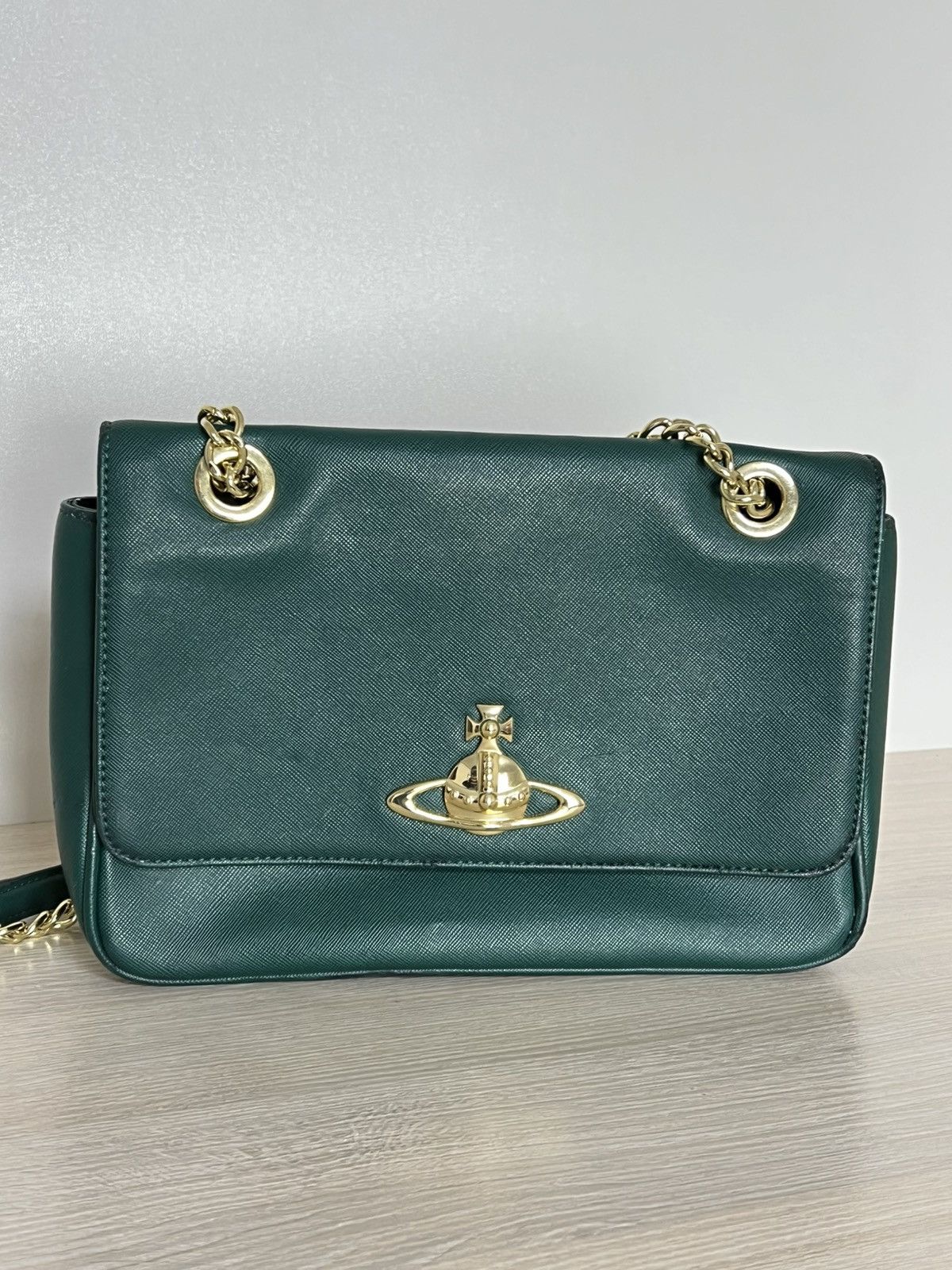 Vivienne Westwood Vivienne Westwood Anglomania Saffiano Orb Shoulder Bag Size ONE SIZE - 6 Thumbnail
