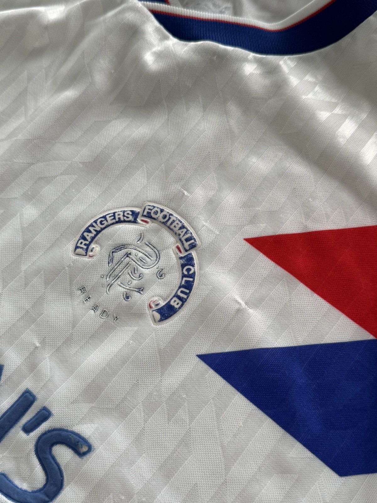 Vintage Admiral Rangers 1990 1991 1992 Away Football Soccer Jersey Size US L / EU 52-54 / 3 - 7 Thumbnail